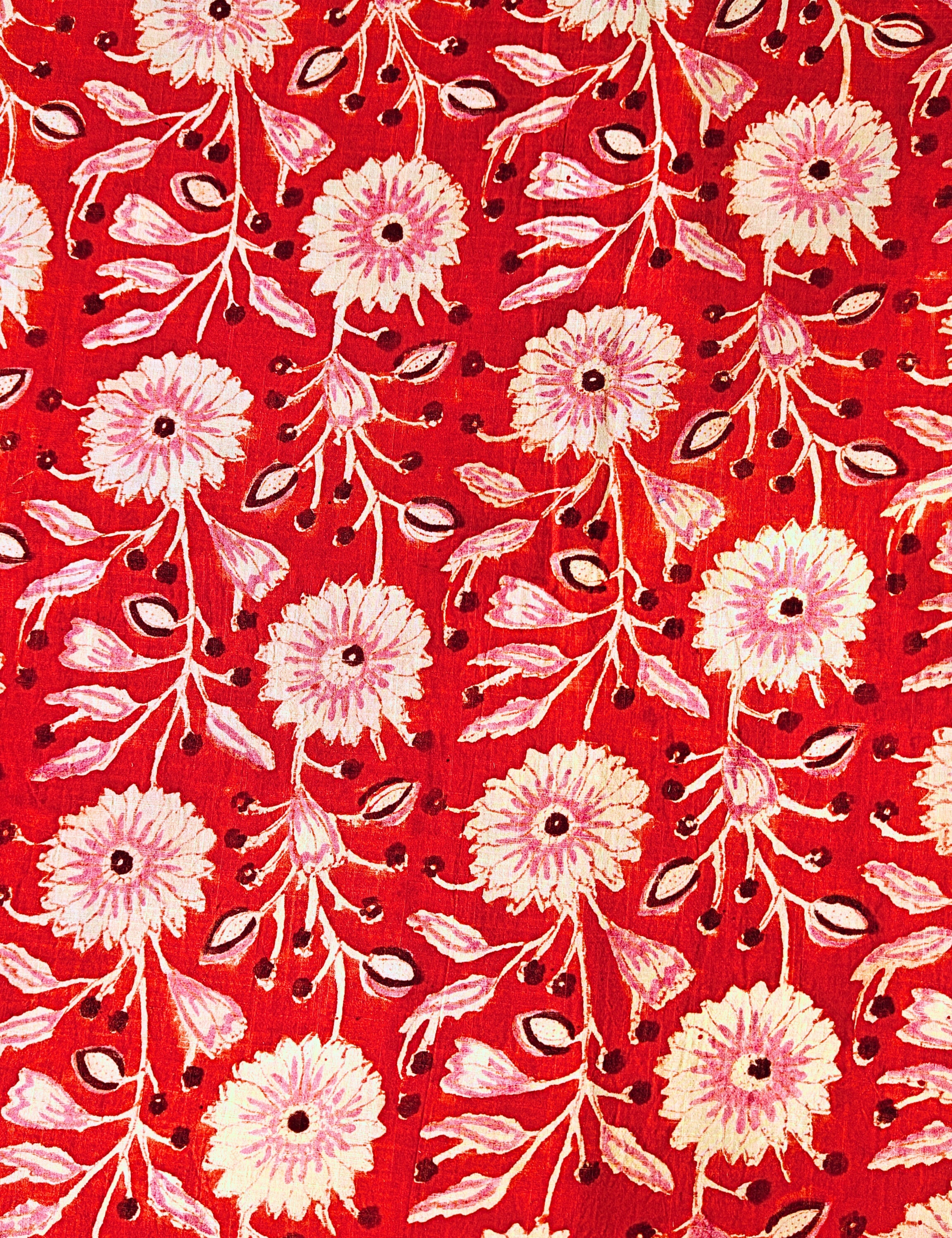 Red Bagru Fabric