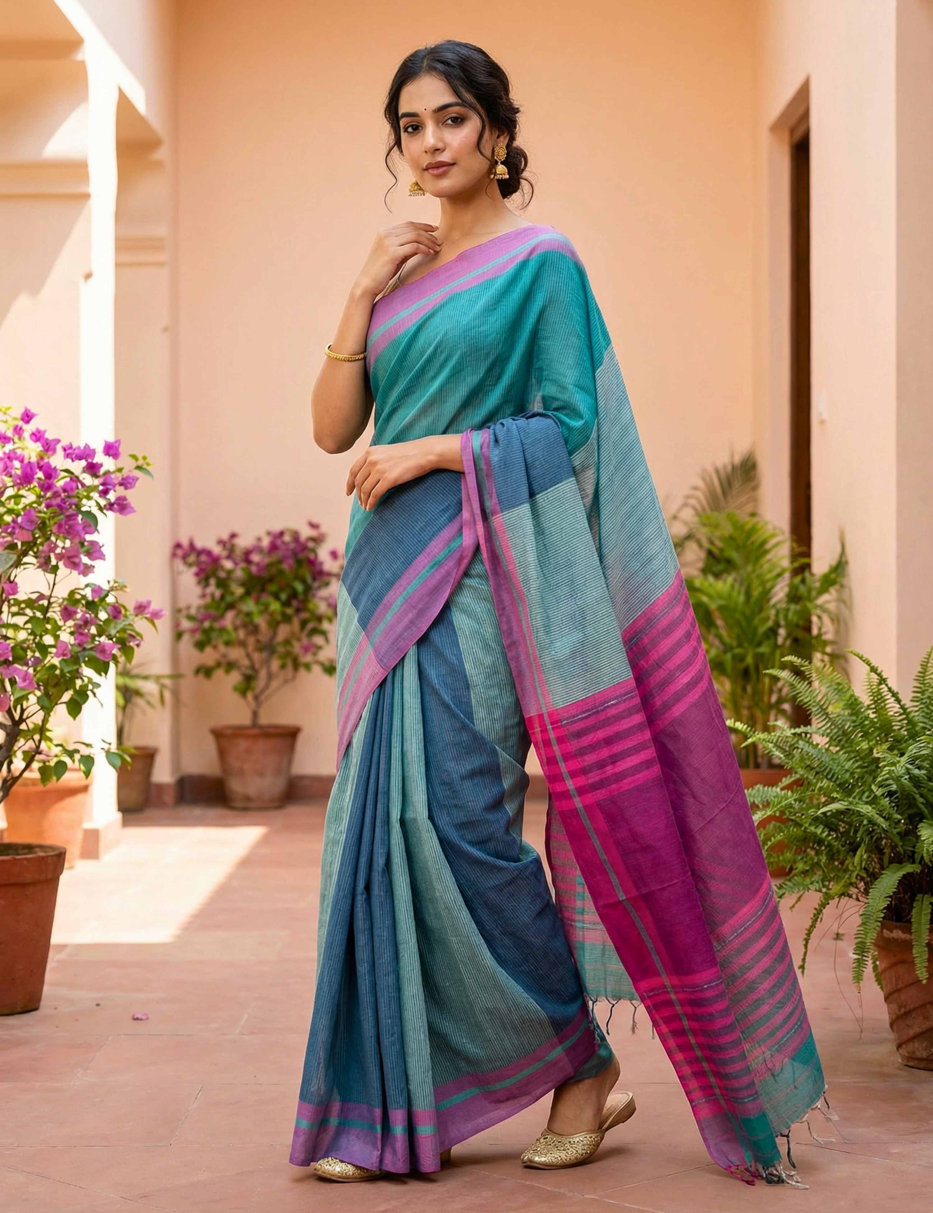Ganga Aqua Dhaniakhali Saree
