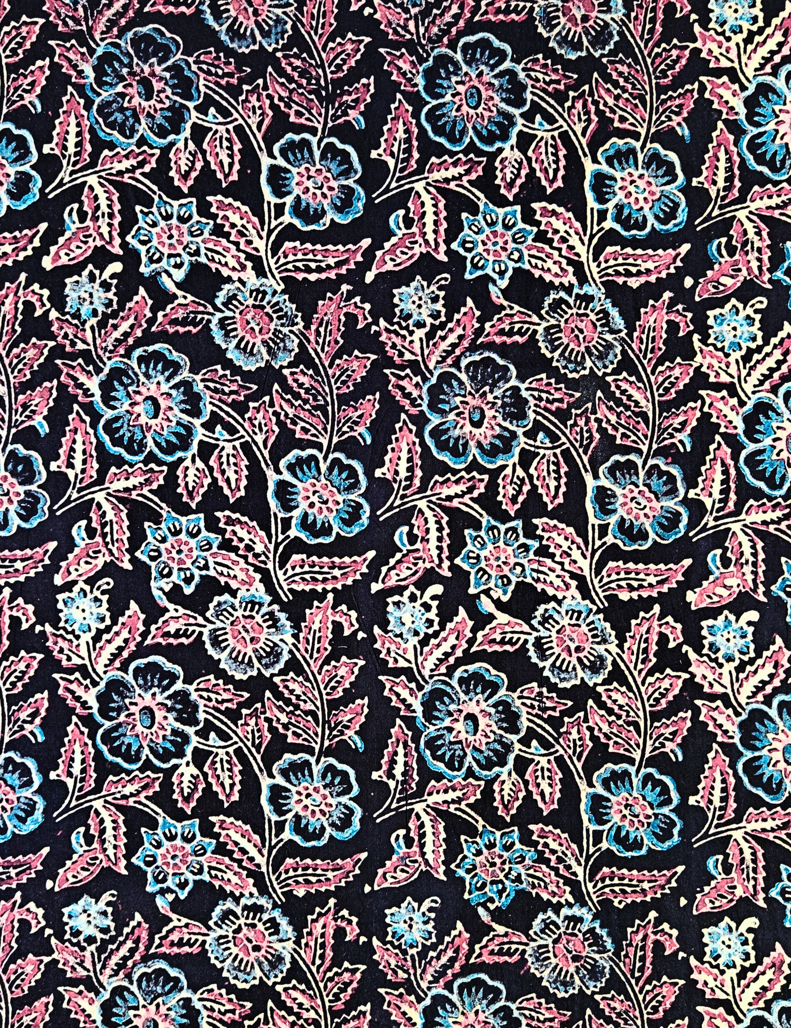 Black Ajrakh Fabric