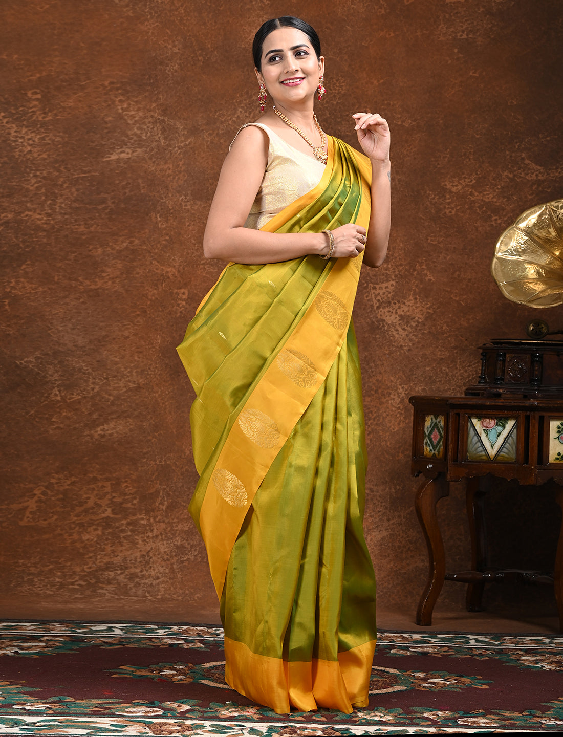 Sarika Green Kanjeevaram Saree