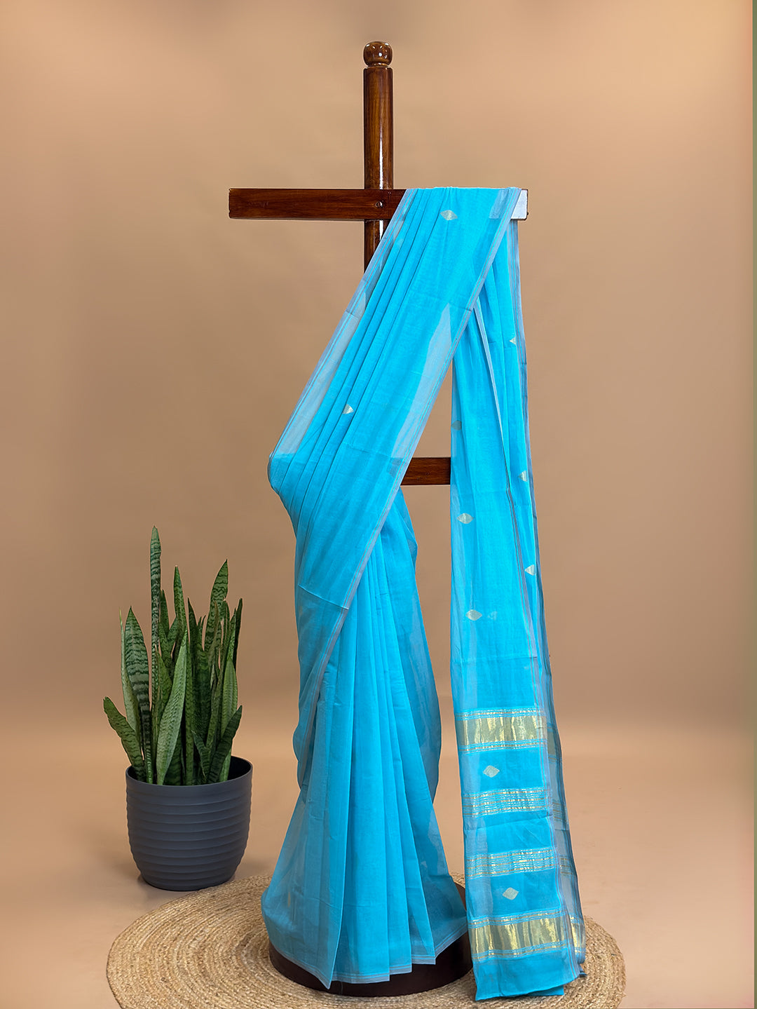 Jharna Sky Blue Venkatagiri Saree