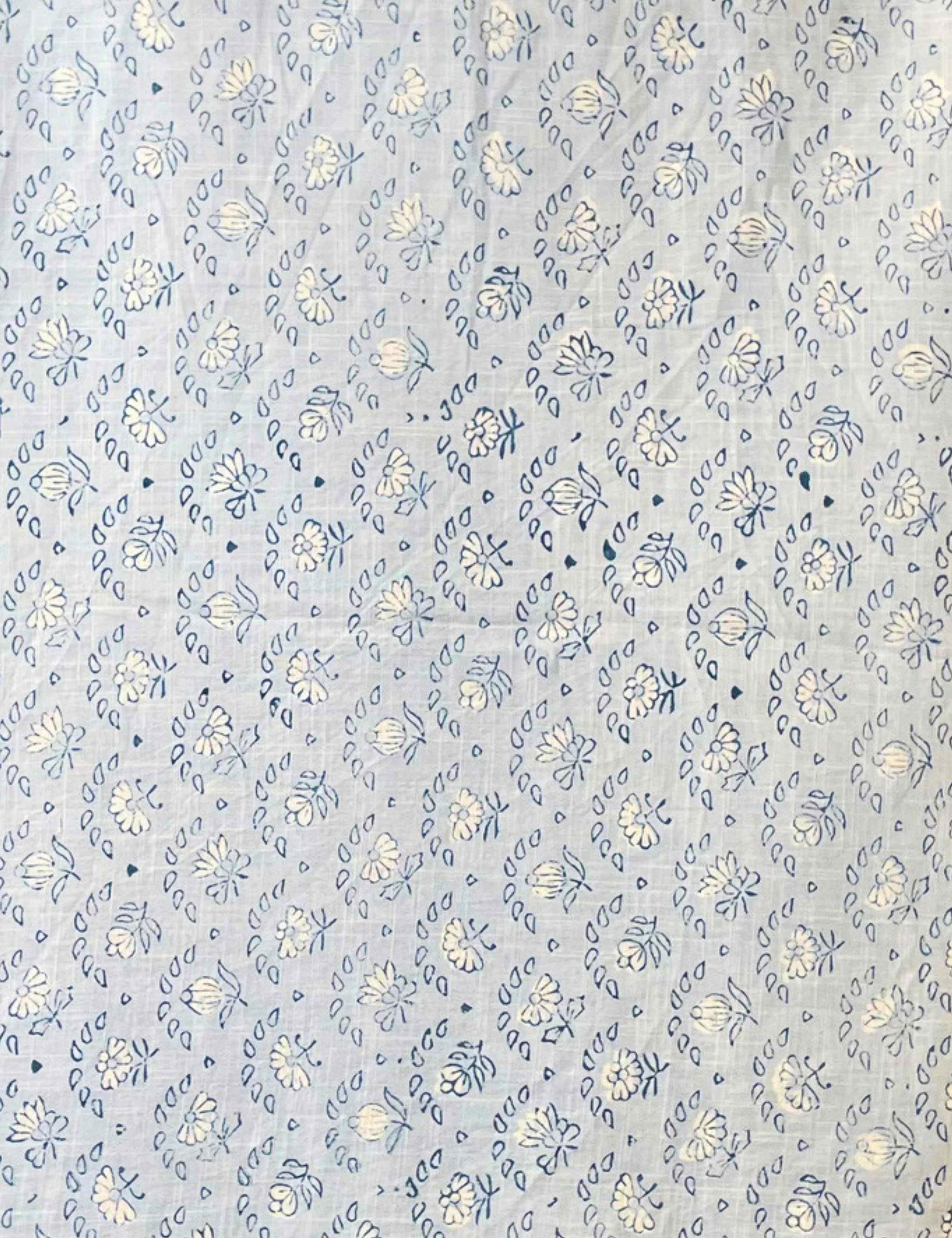Light Blue Bagru Fabric
