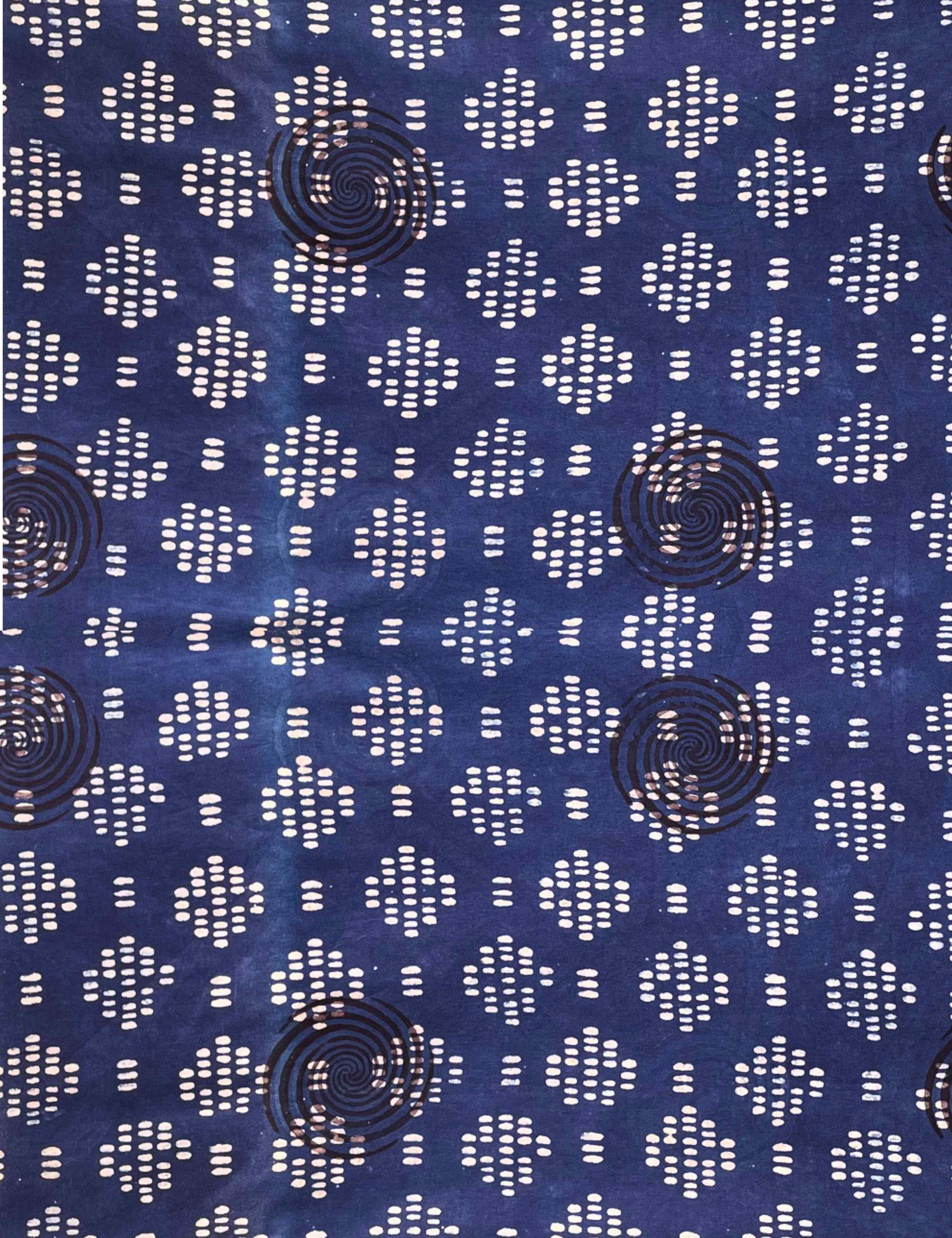Indigo Bagru Fabric