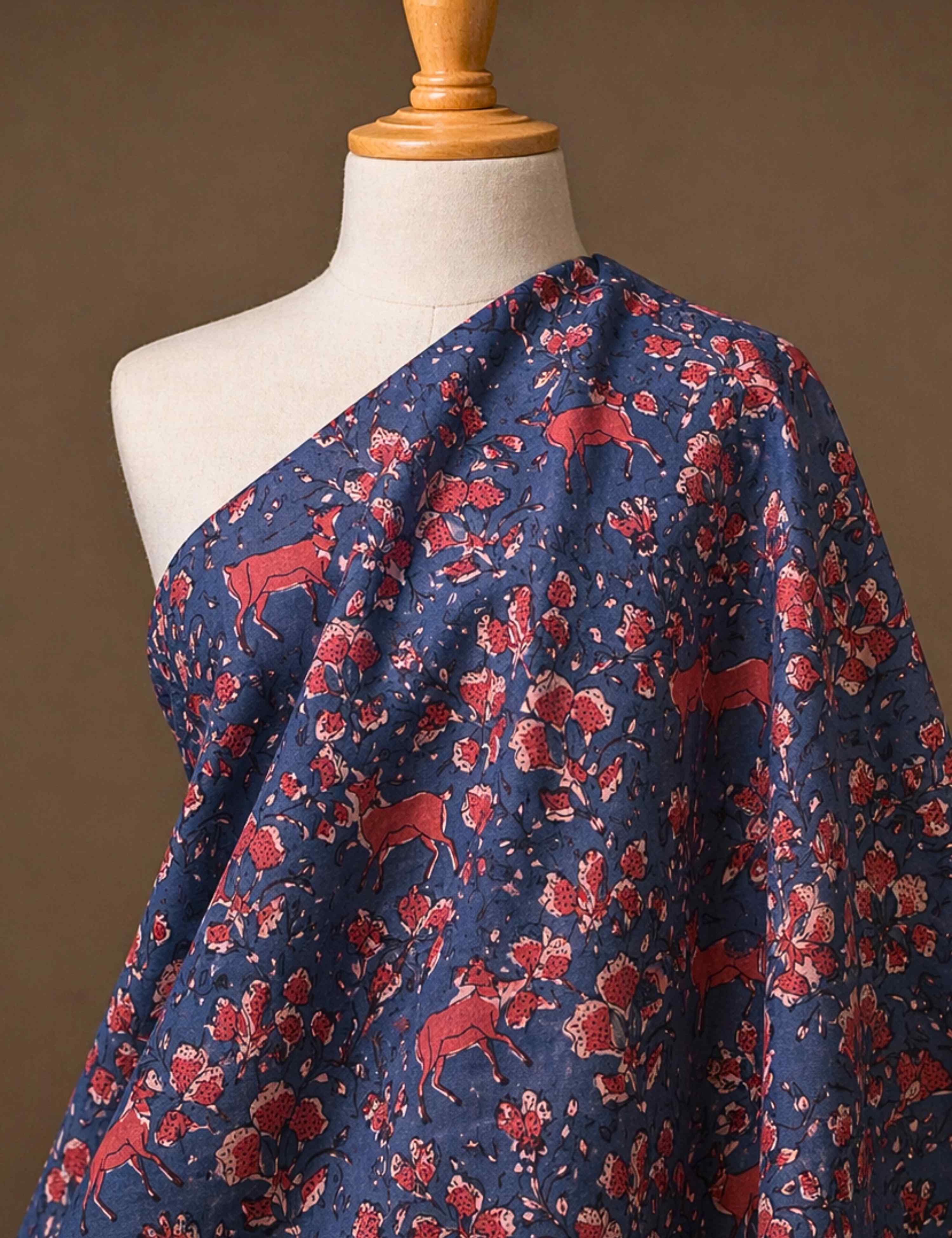 Indigo Ajrakh Fabric