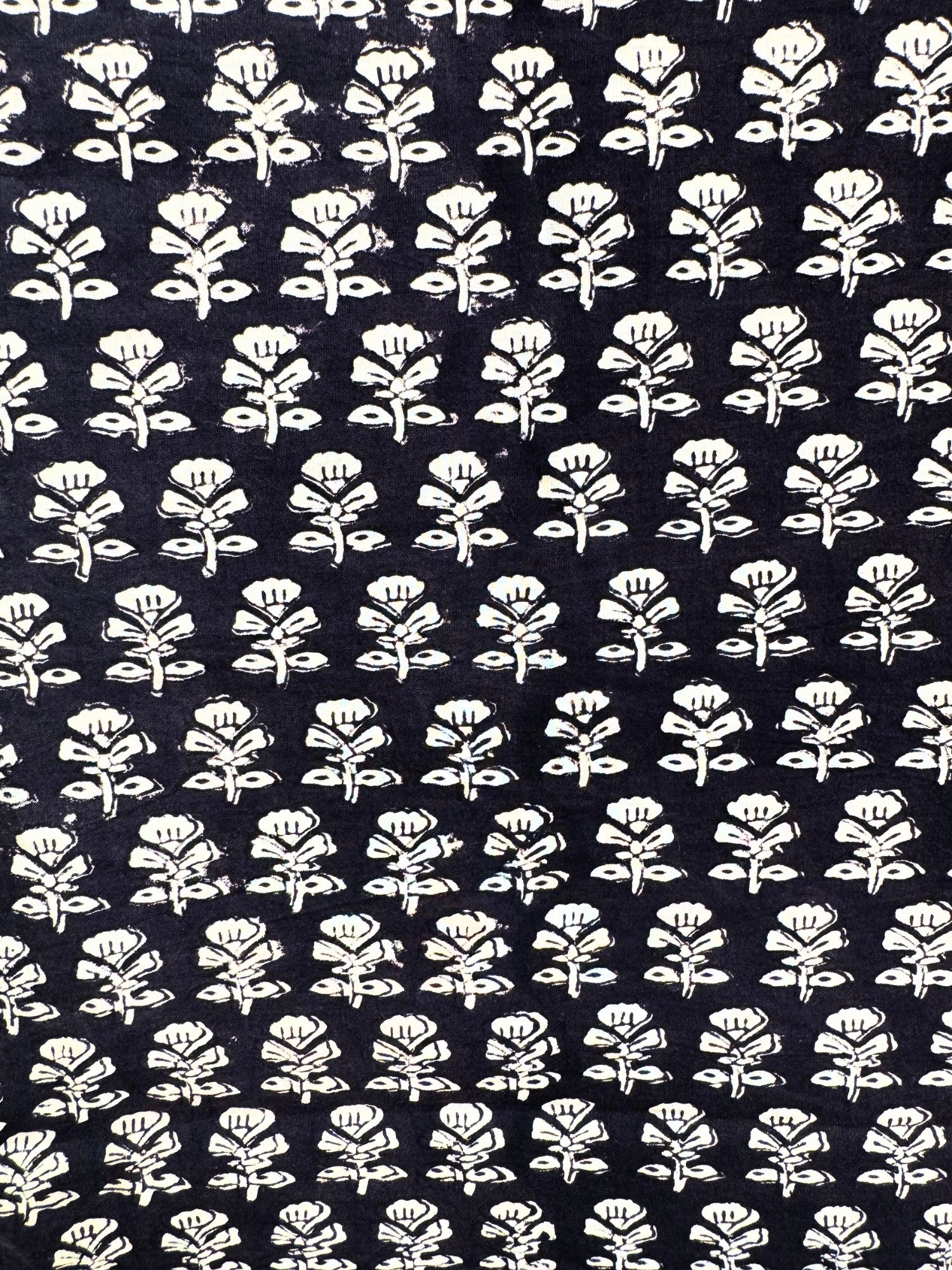 Black Bagru Fabric