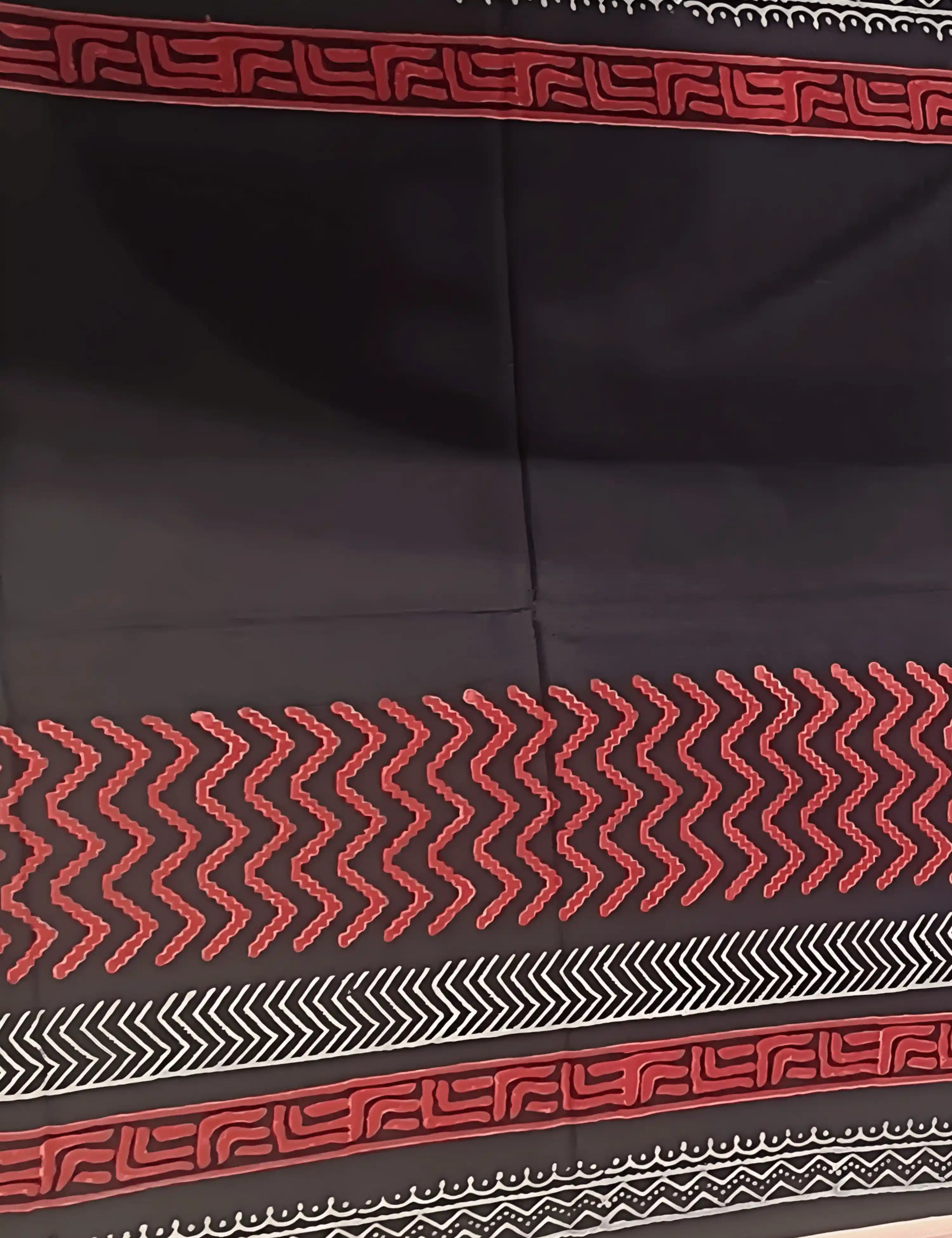Indus Black Bagru Saree