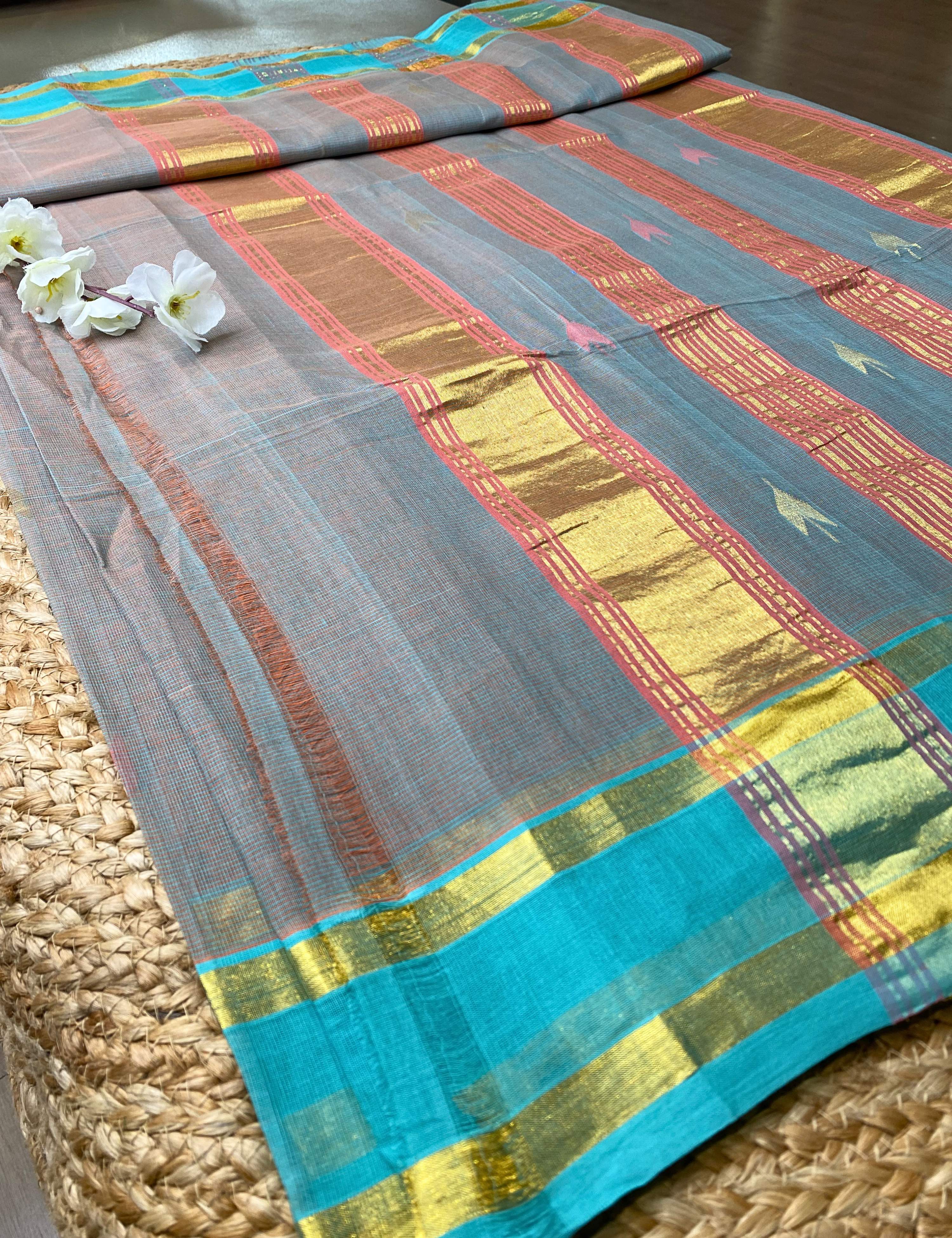 Durva Grey Venkatagiri Saree