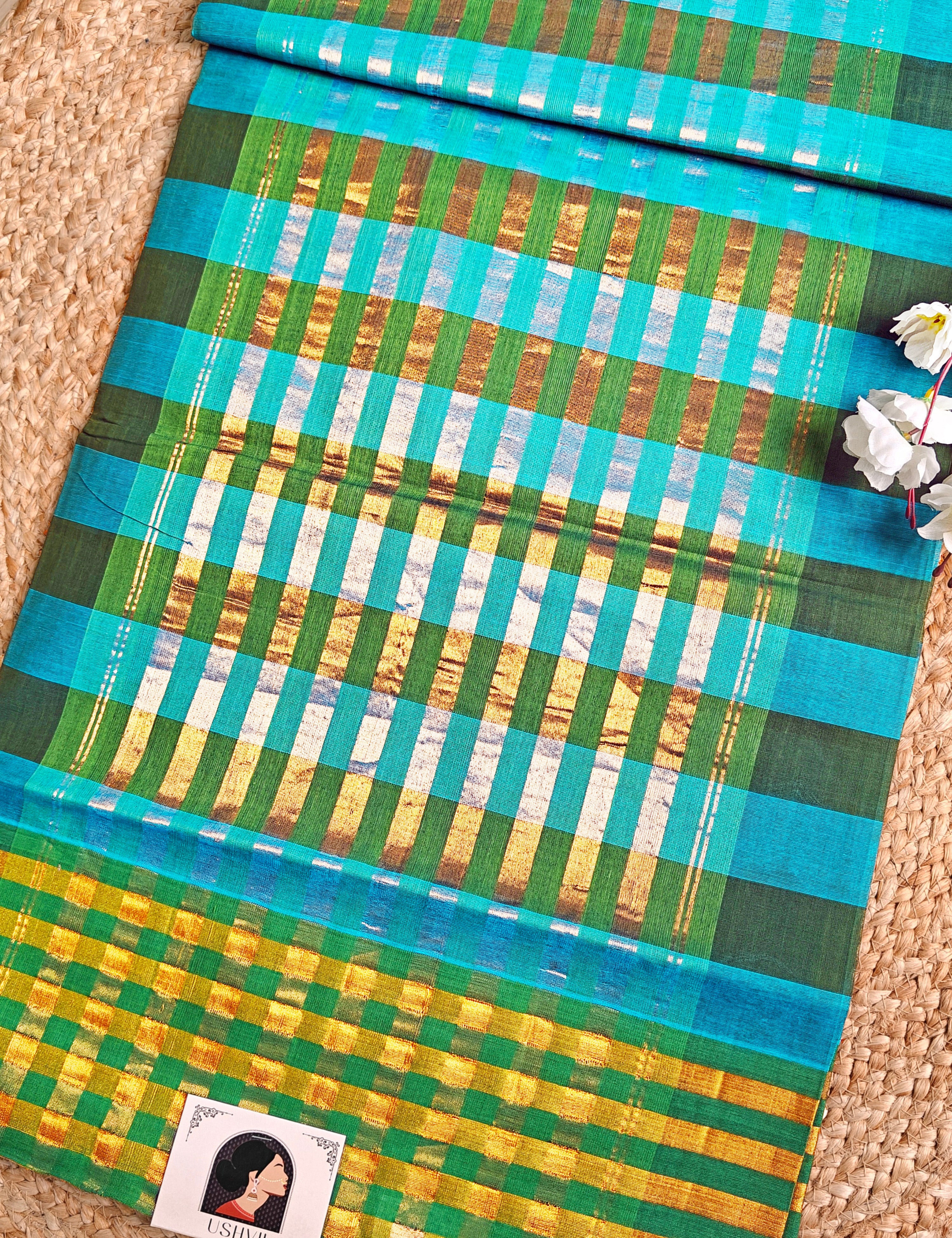 Madhavarman Multicolored Venkatagiri Saree