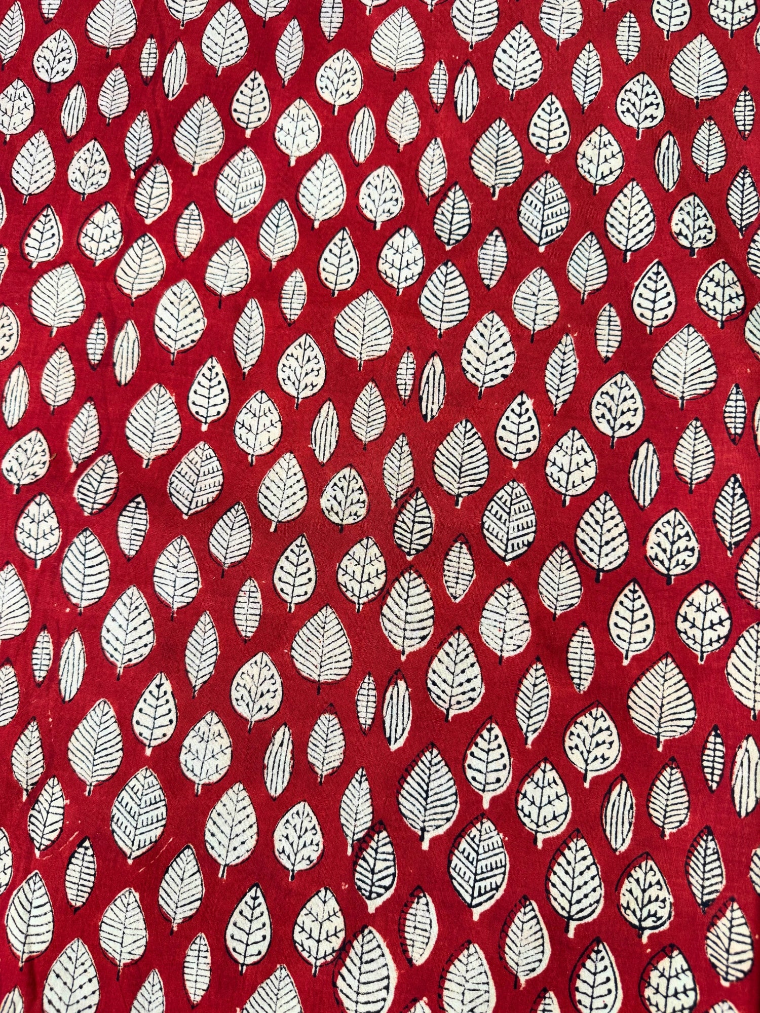 Red Bagru Fabric