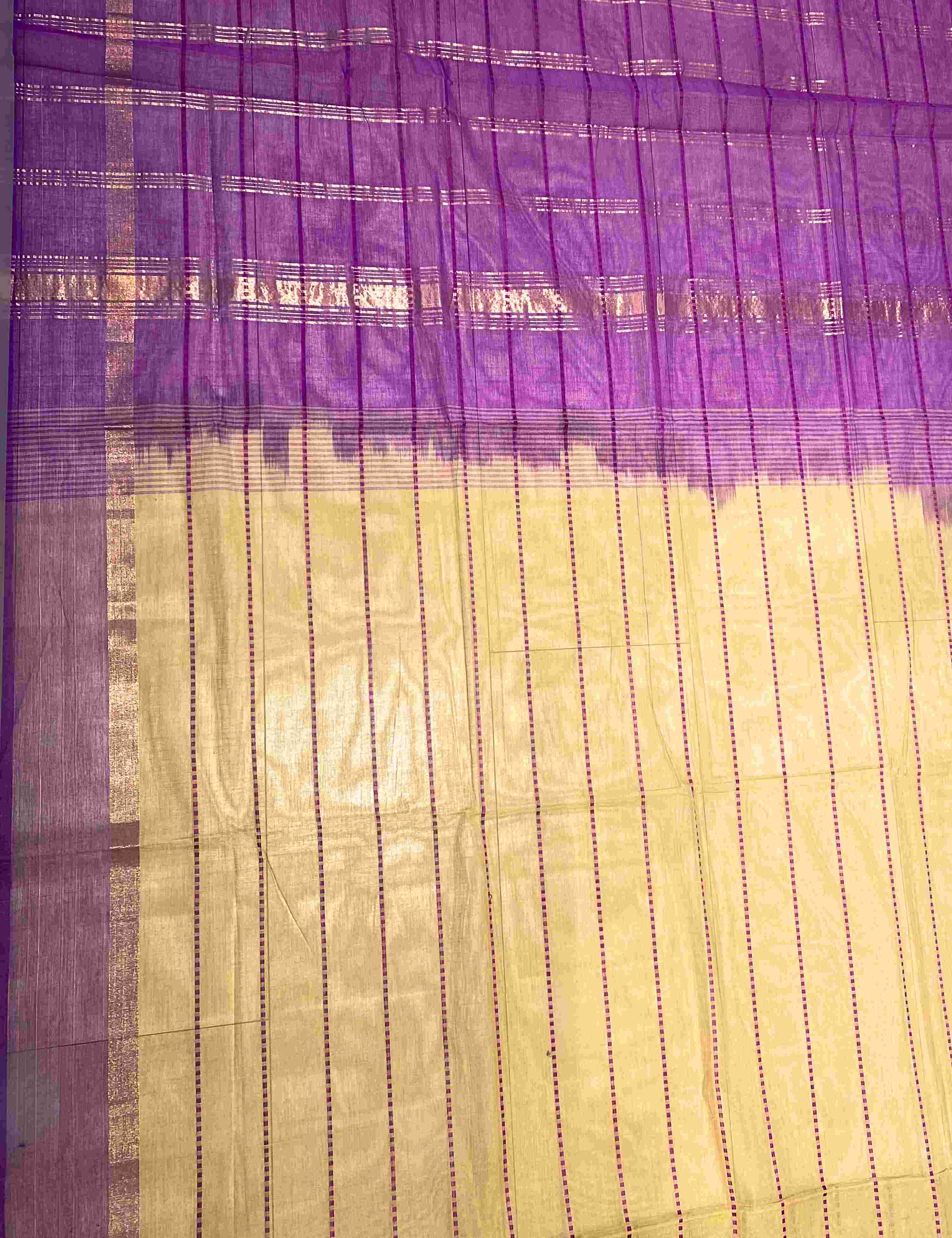 Ashima Beige Negamam Cotton Saree