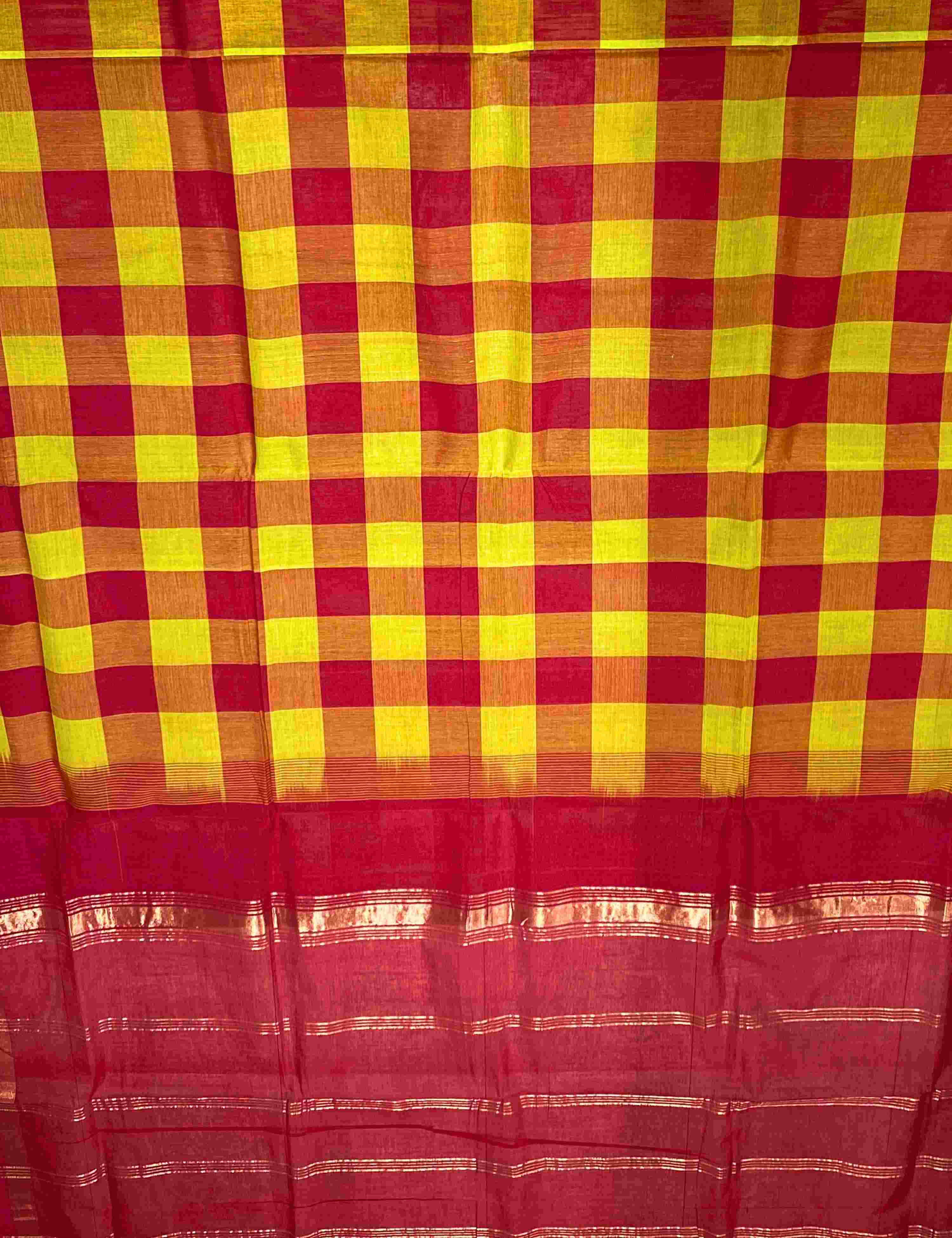 Rangili Yellow Negamam Cotton Saree