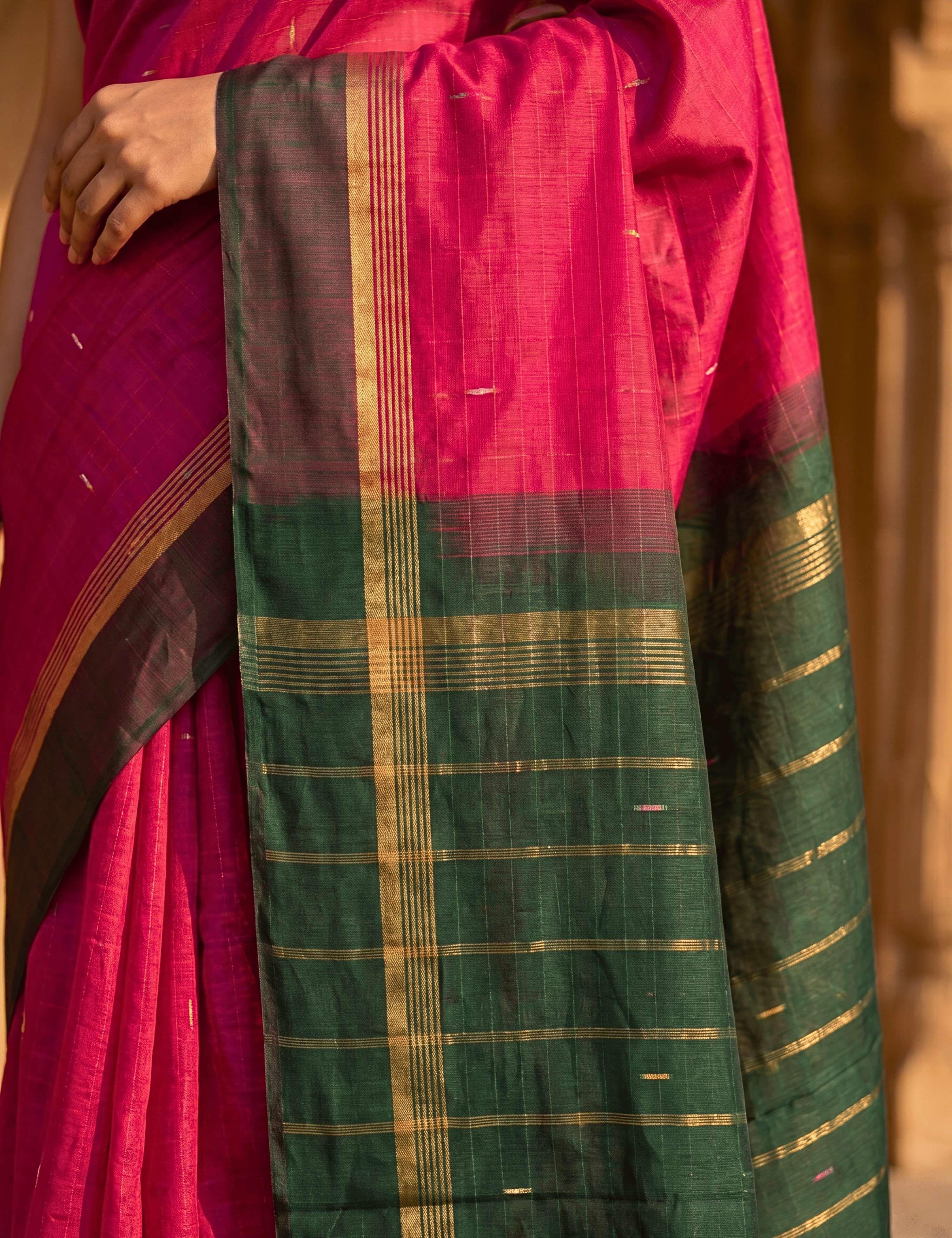 Vara Pink Negamam Cotton Saree