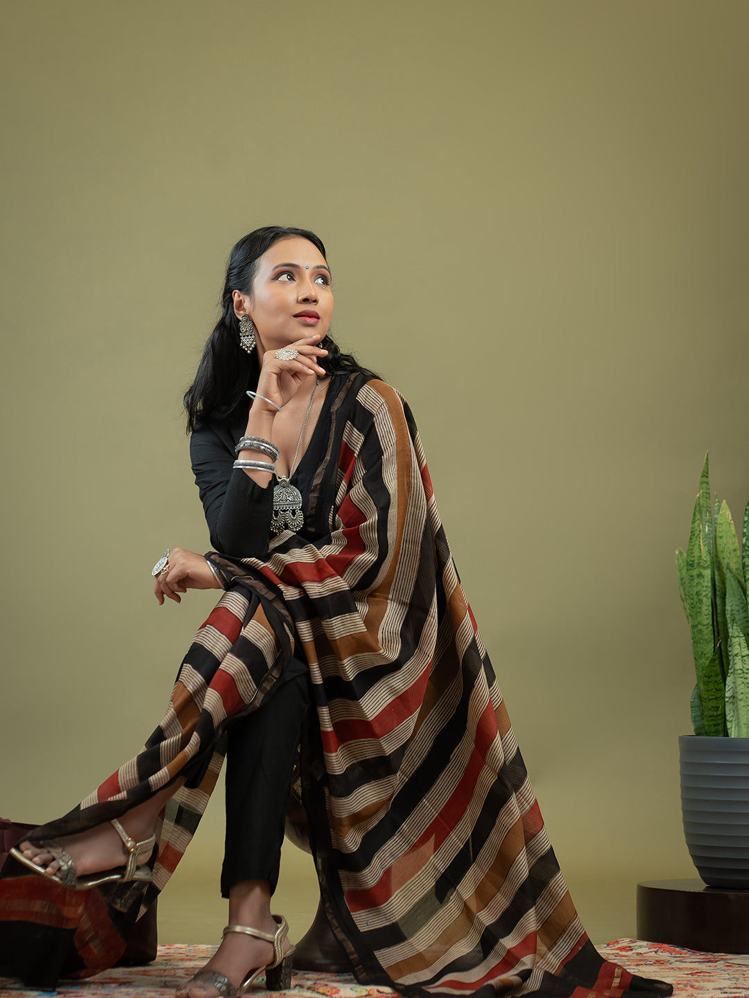 Rituja Multicolored Ajrakh Dupatta