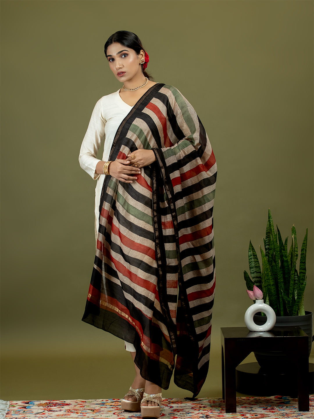 Rituja Multicolored Ajrakh Dupatta