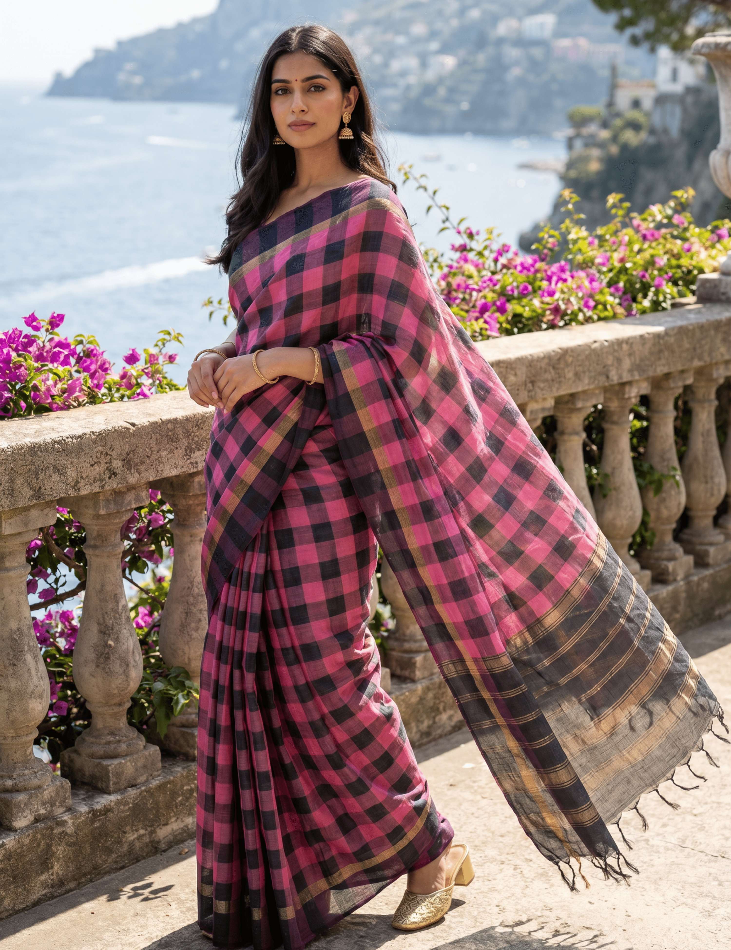 Rangili Navy Negamam Cotton Saree