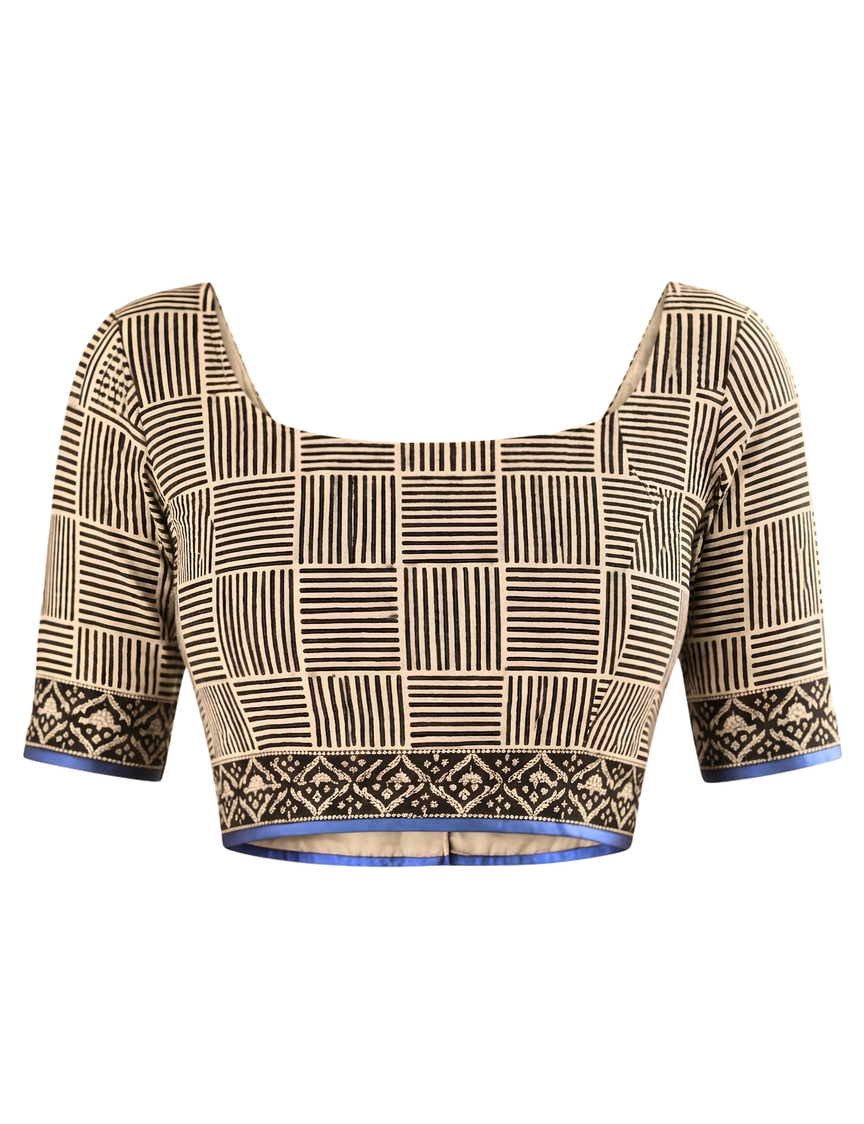 Chaya Blue Bagru Saree