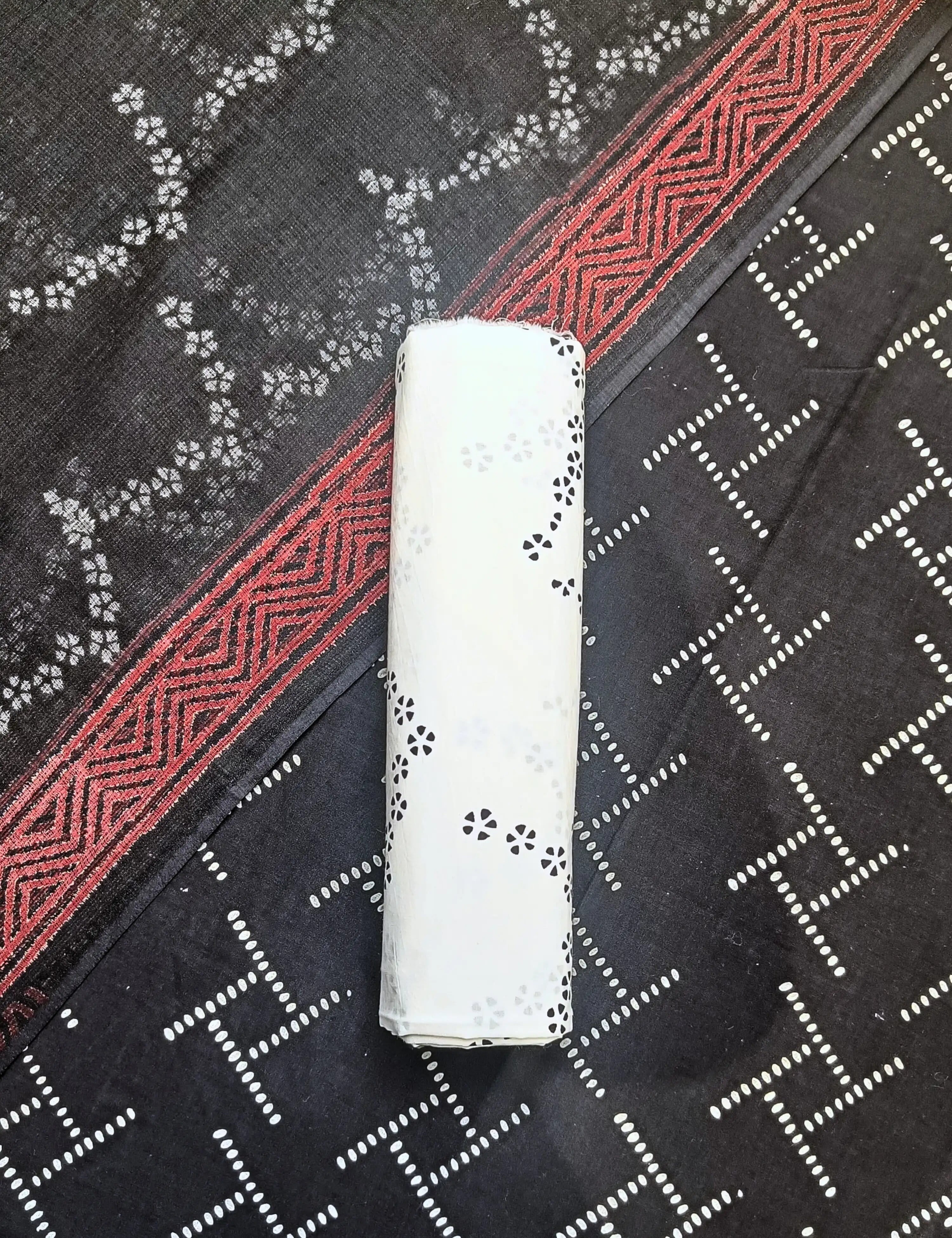 Shulba Black Bagru Dress Material