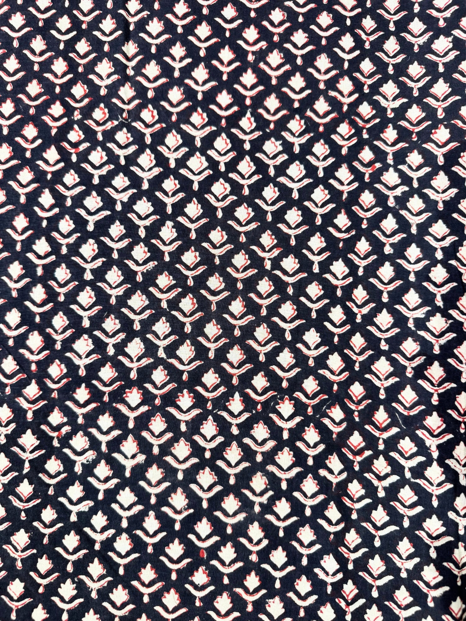 Black Bagru Fabric