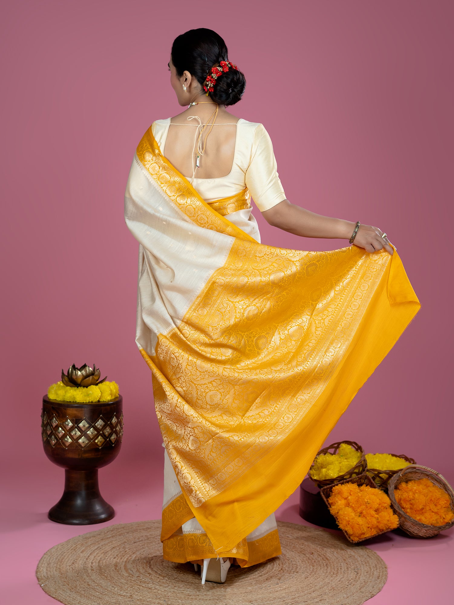 Pure Muga Silk Banarasi Saree
