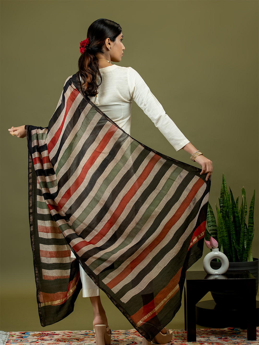 Rituja Multicolored Ajrakh Dupatta