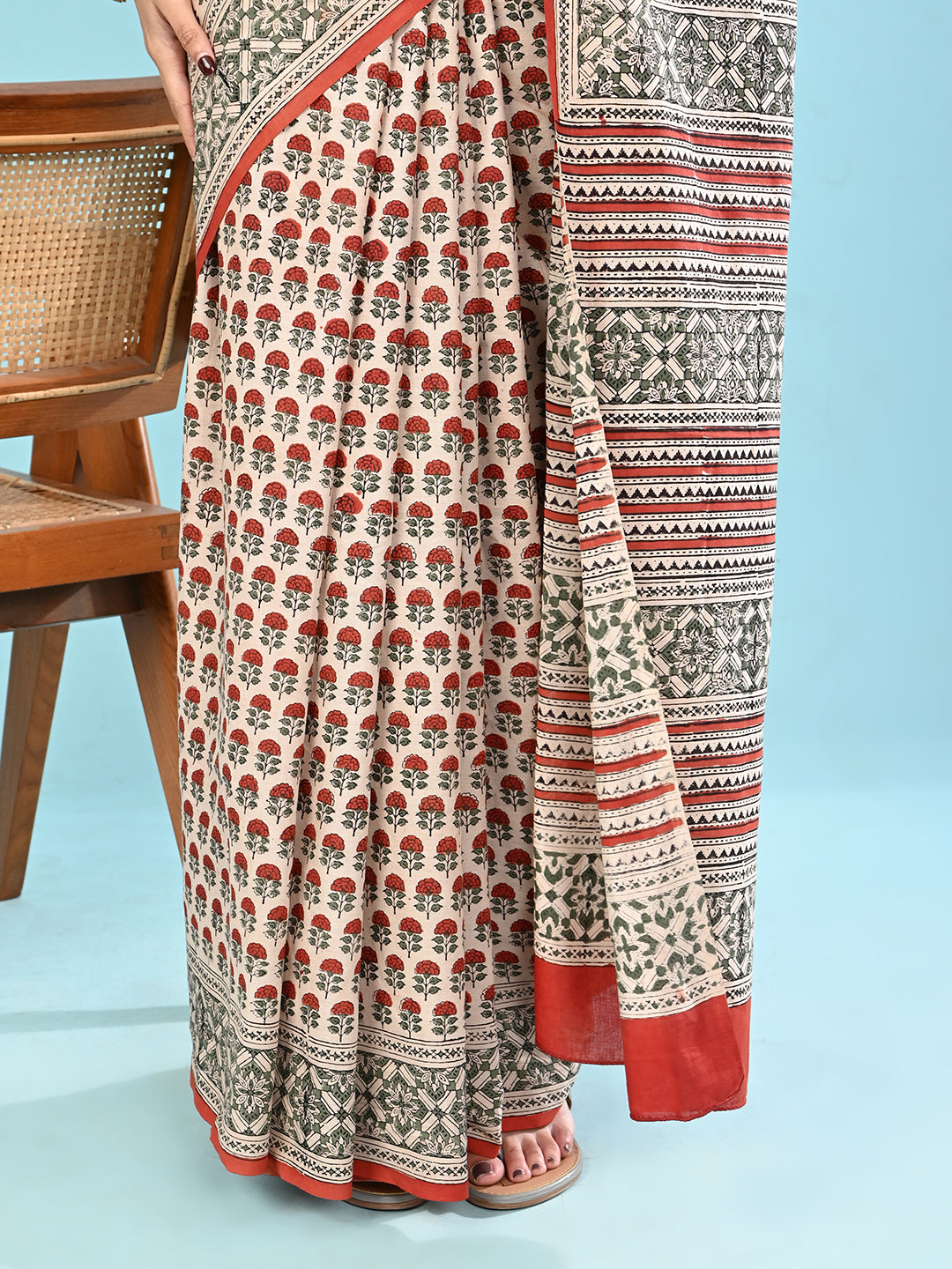 Chaap Multicolor Bagru Saree