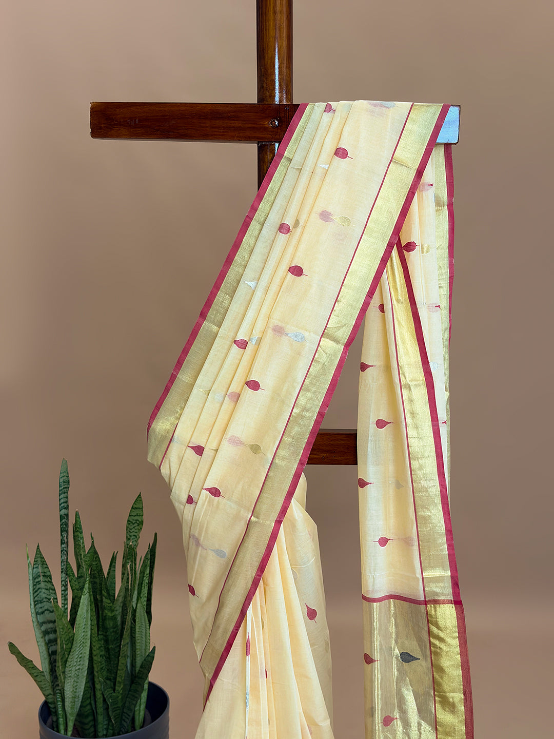 Patta Yellow Venkatagiri Saree