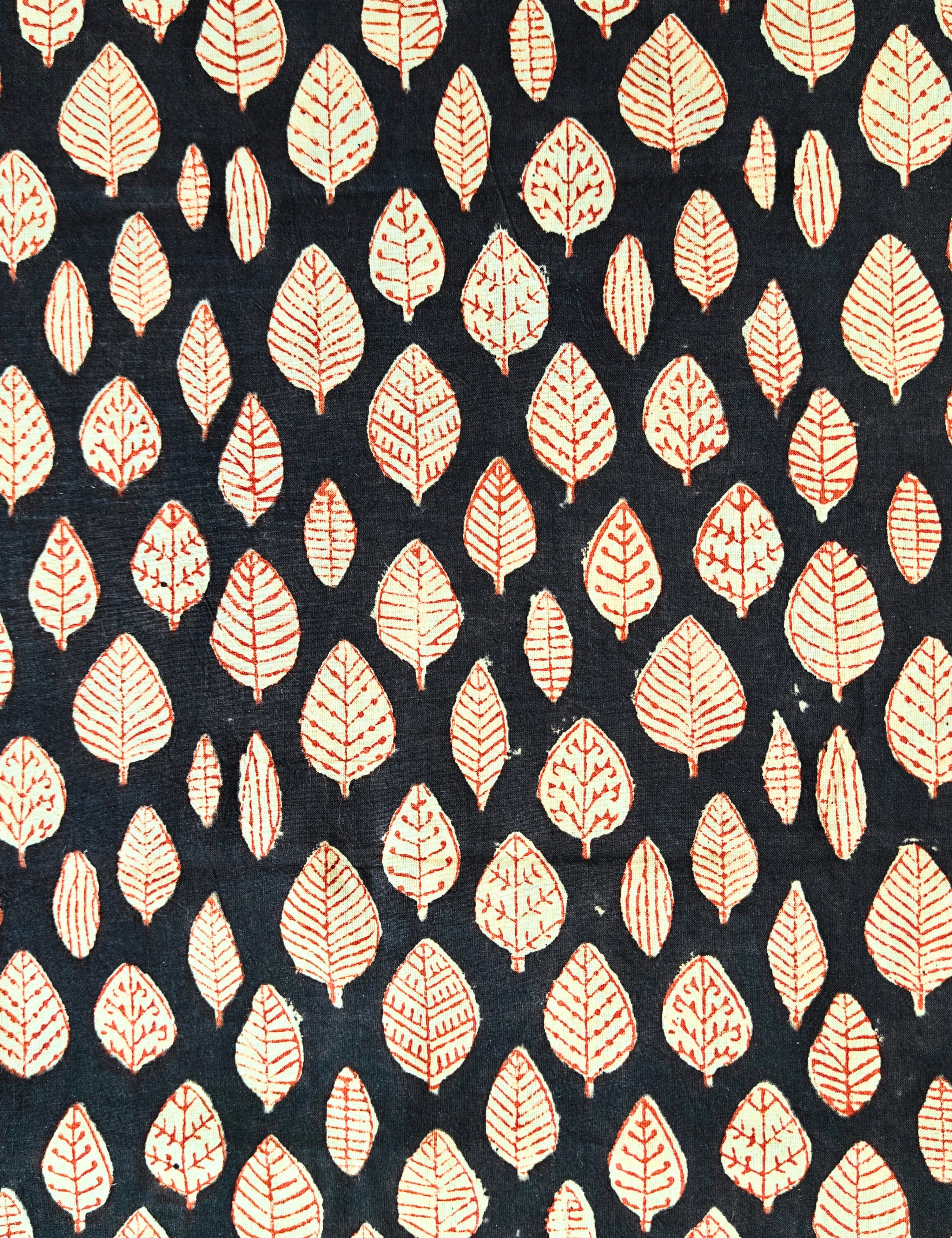 Black Bagru Fabric