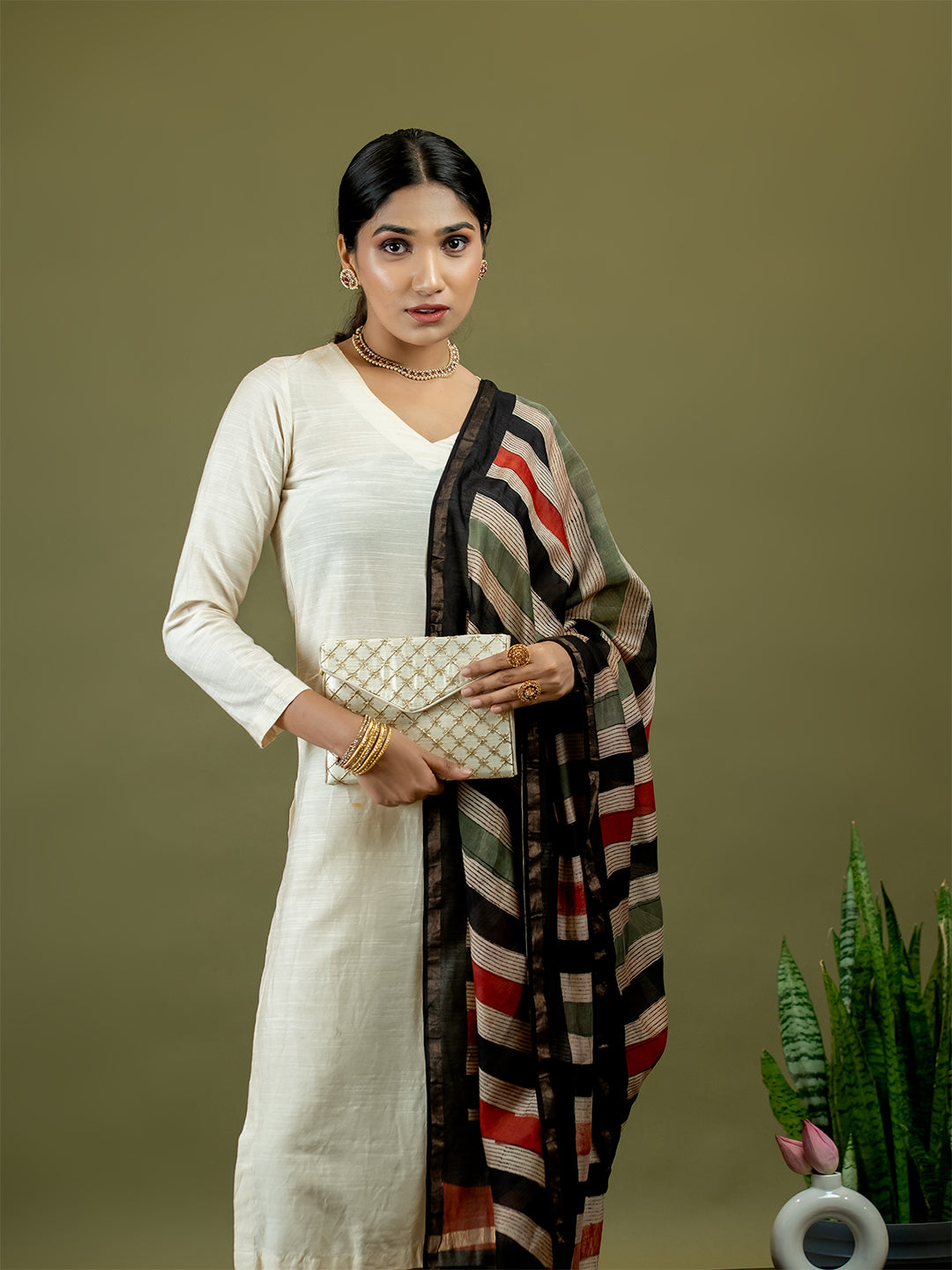 Rituja Multicolored Ajrakh Dupatta