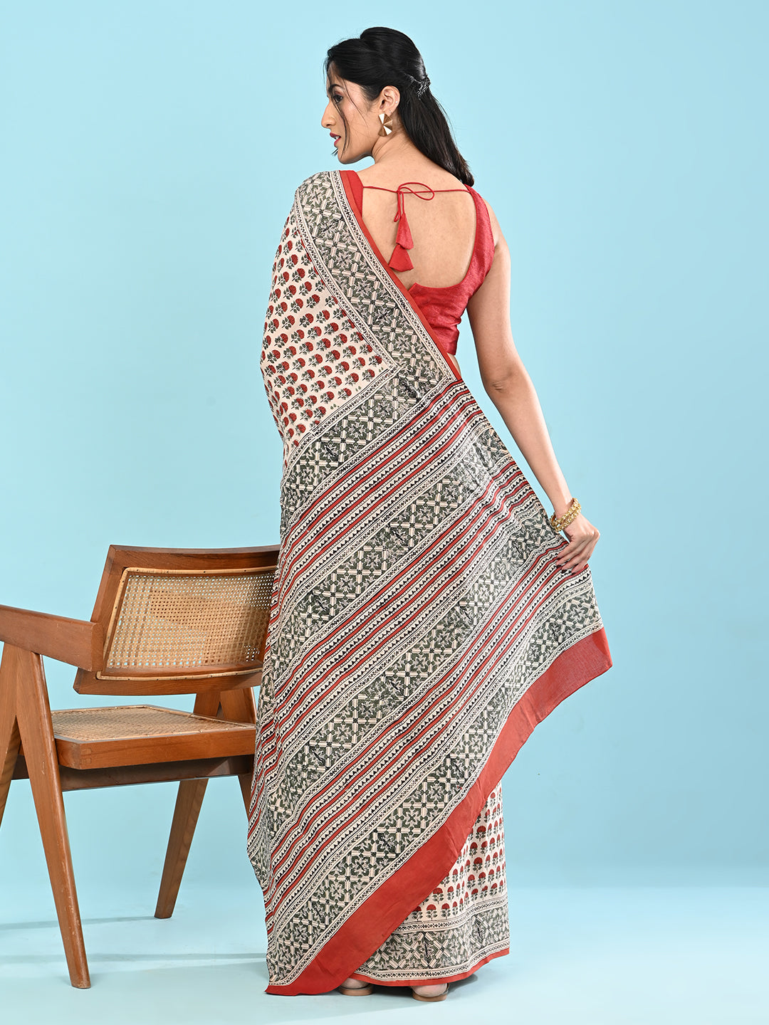 Chaap Multicolor Bagru Saree