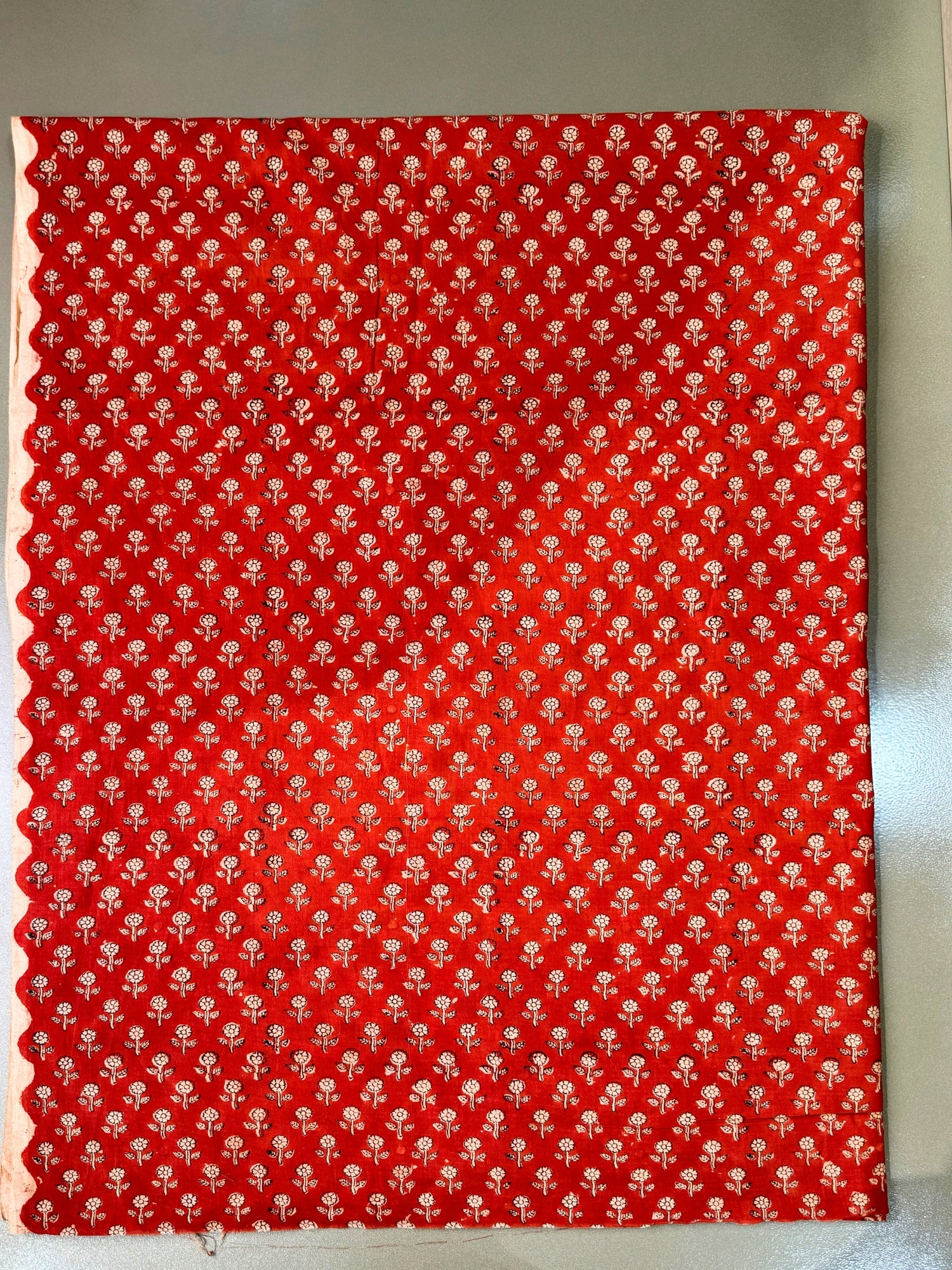 Red Bagru Fabric