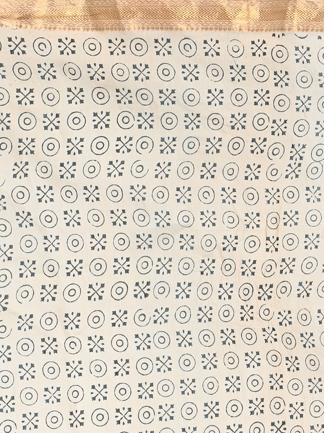 Pushpavali Red Block Print Saree