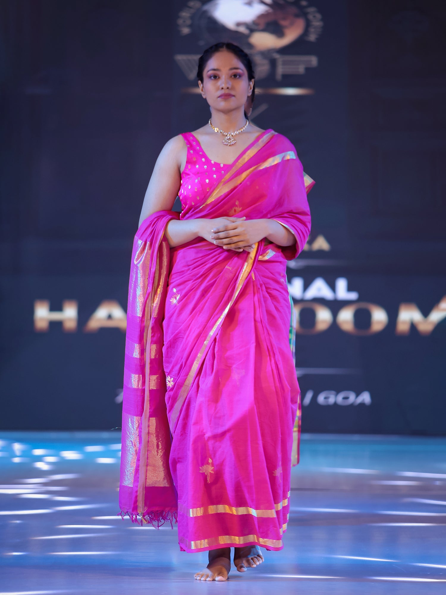 Kamal Fuchsia Venkatagiri Saree