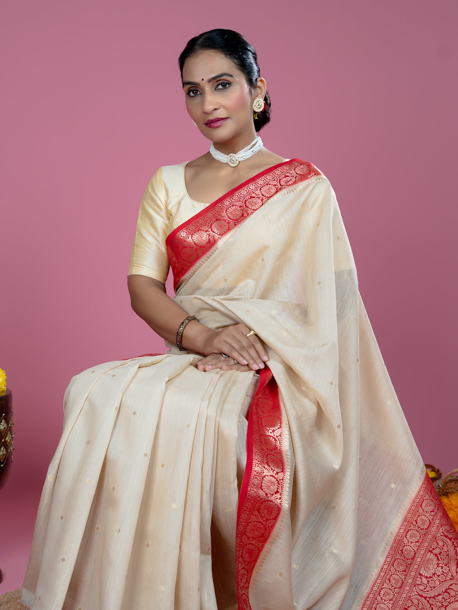 Pure Muga Silk Banarasi Saree