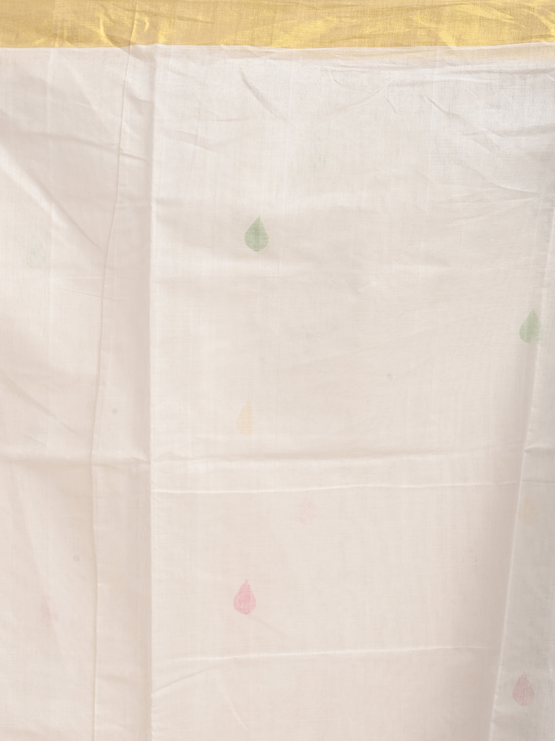 Popat White Venkatagiri Saree