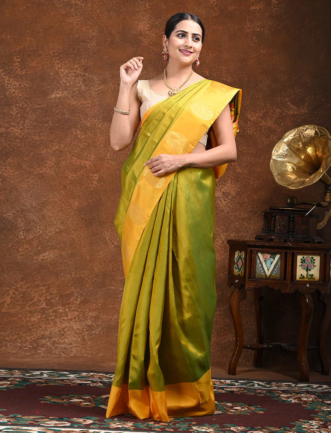 Sarika Green Kanjeevaram Saree