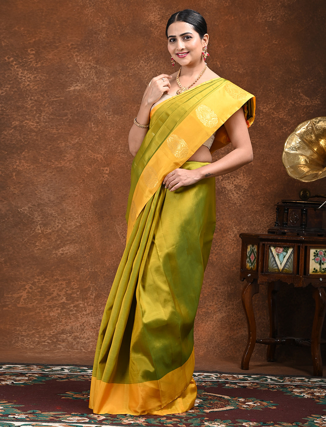 Sarika Green Kanjeevaram Saree