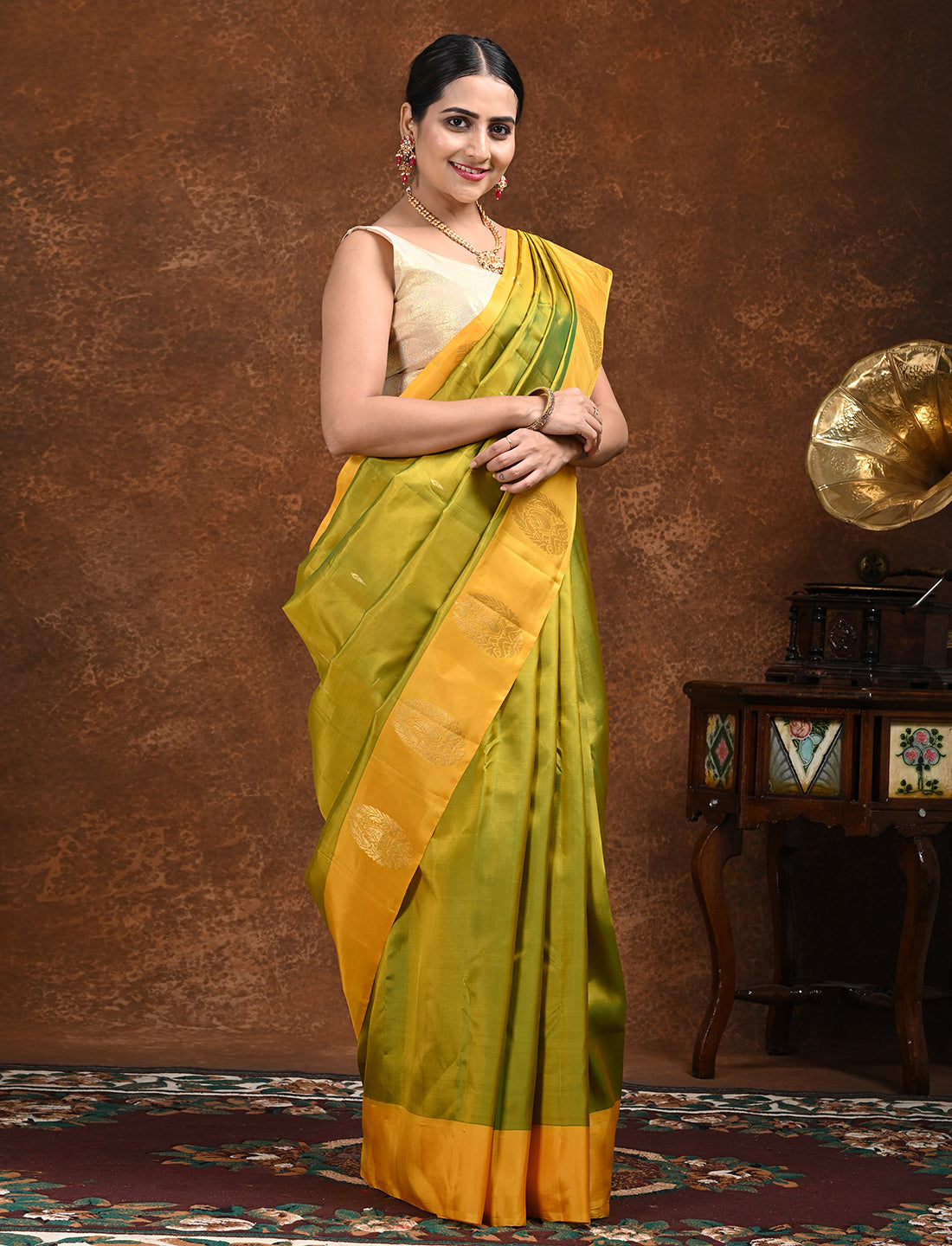 Sarika Green Kanjeevaram Saree