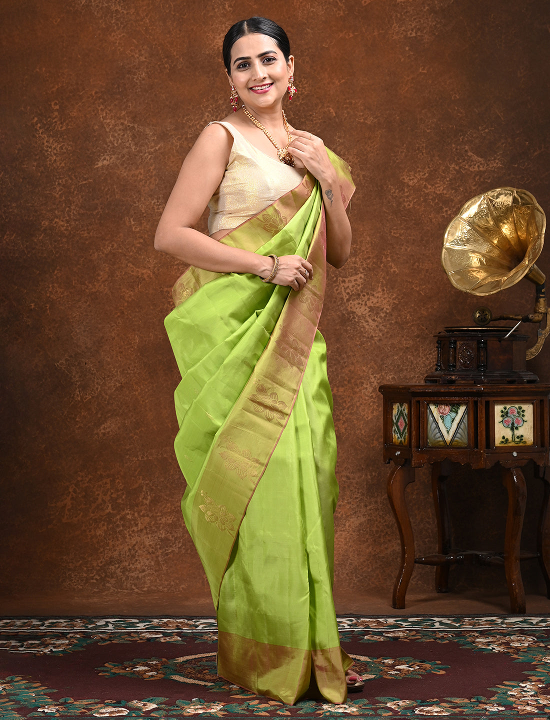 Sarika Green Kanjeevaram Saree