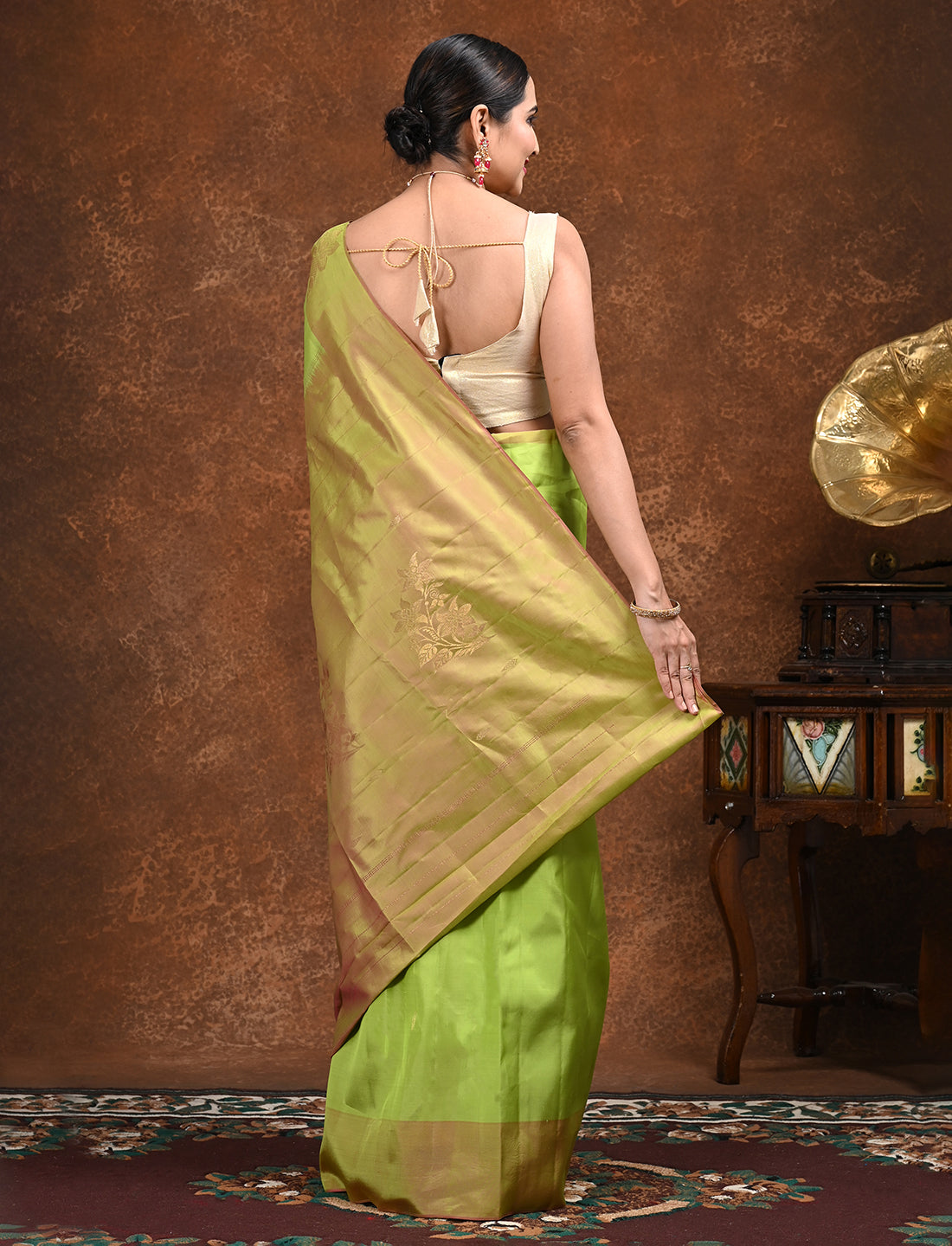 Sarika Green Kanjeevaram Saree