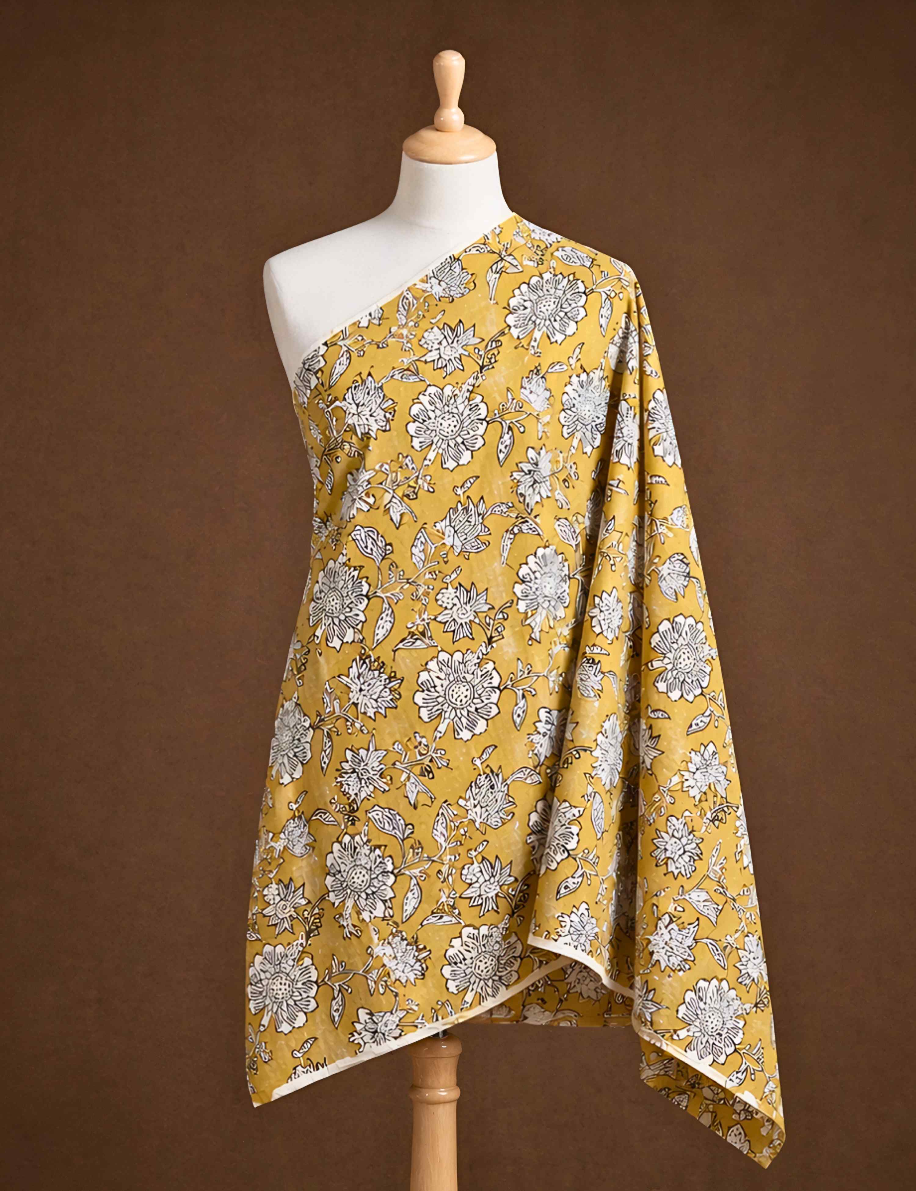 Mustard Bagru Fabric