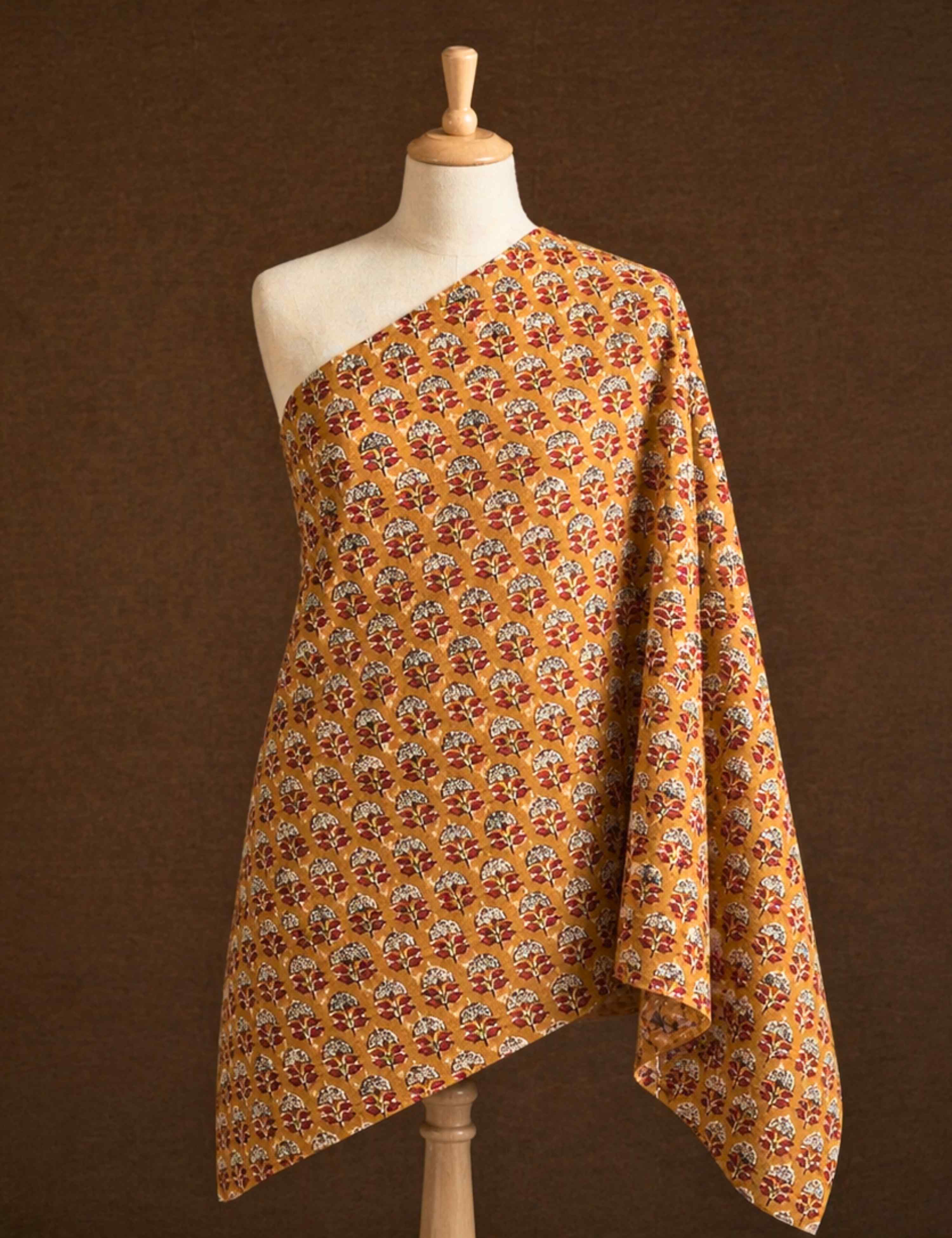 Brown Bagru Fabric