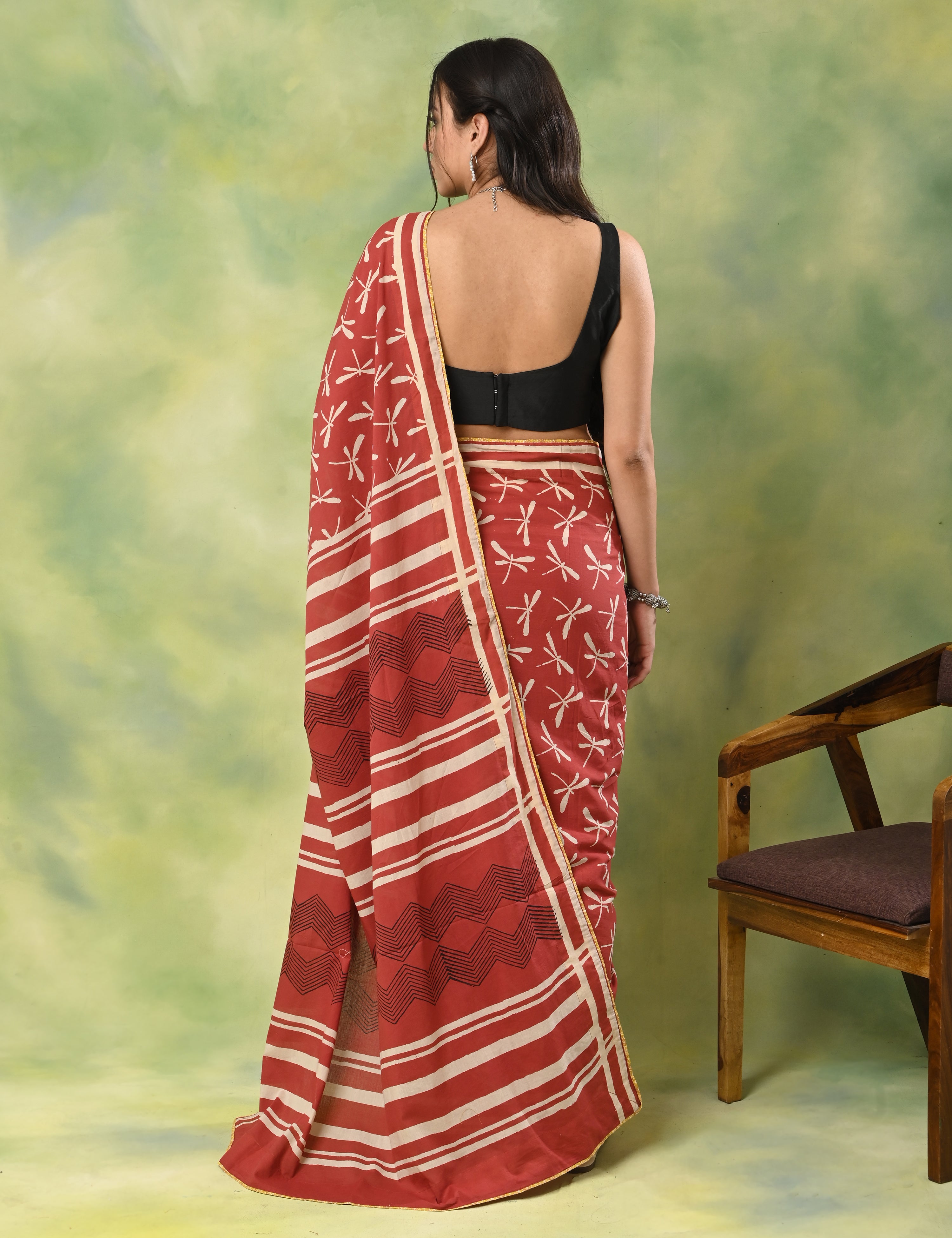 Mel Jol Rose Dabu Saree