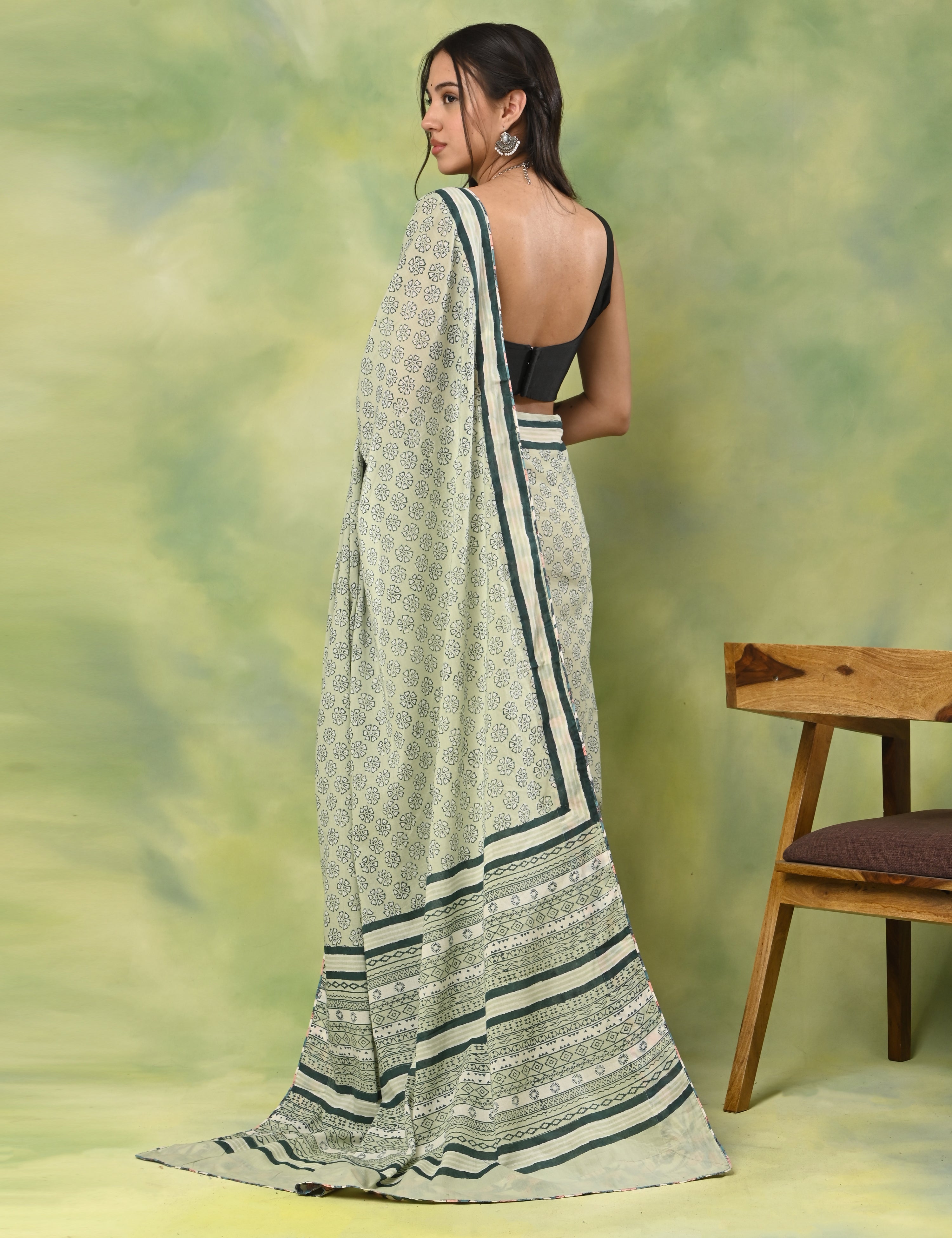 Mel Jol Mint Dabu Saree