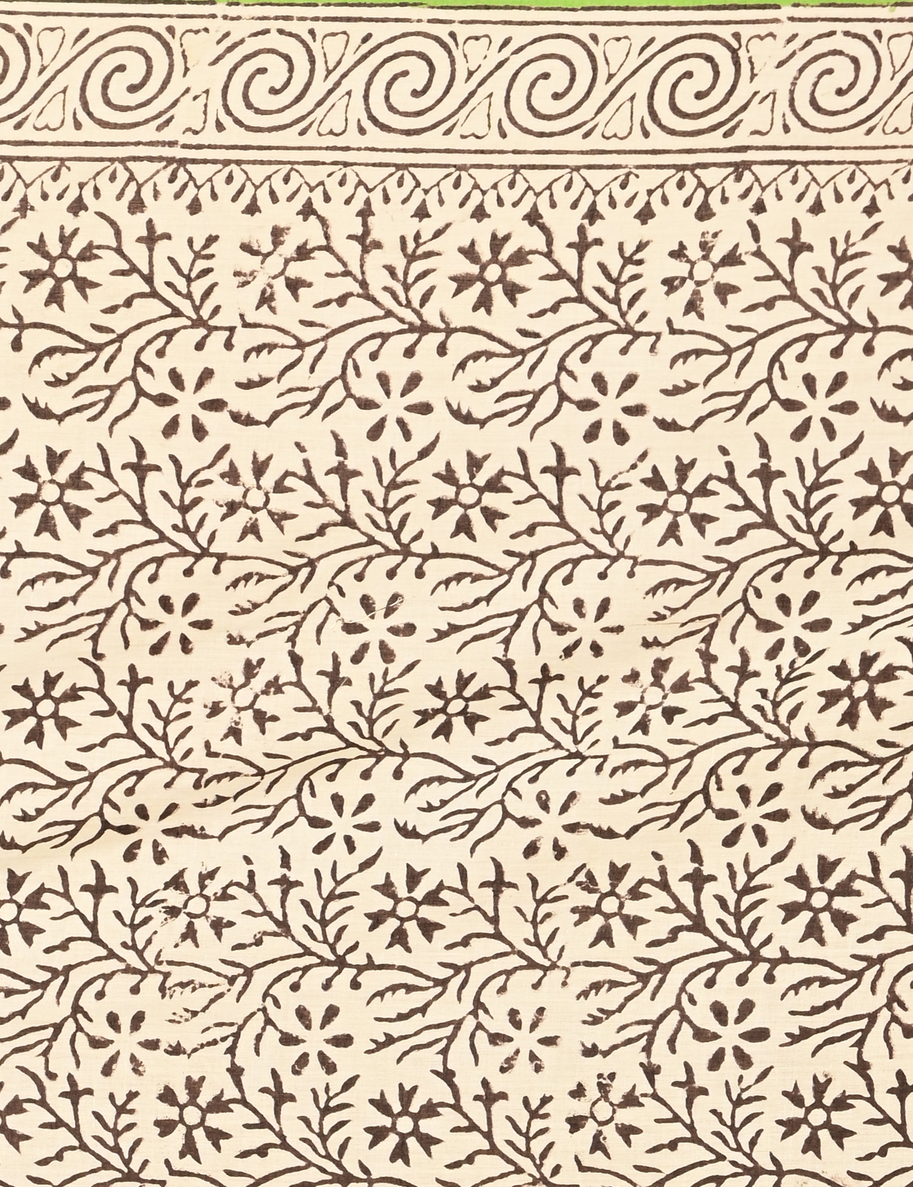 Nisarga Limegreen Bagru Saree