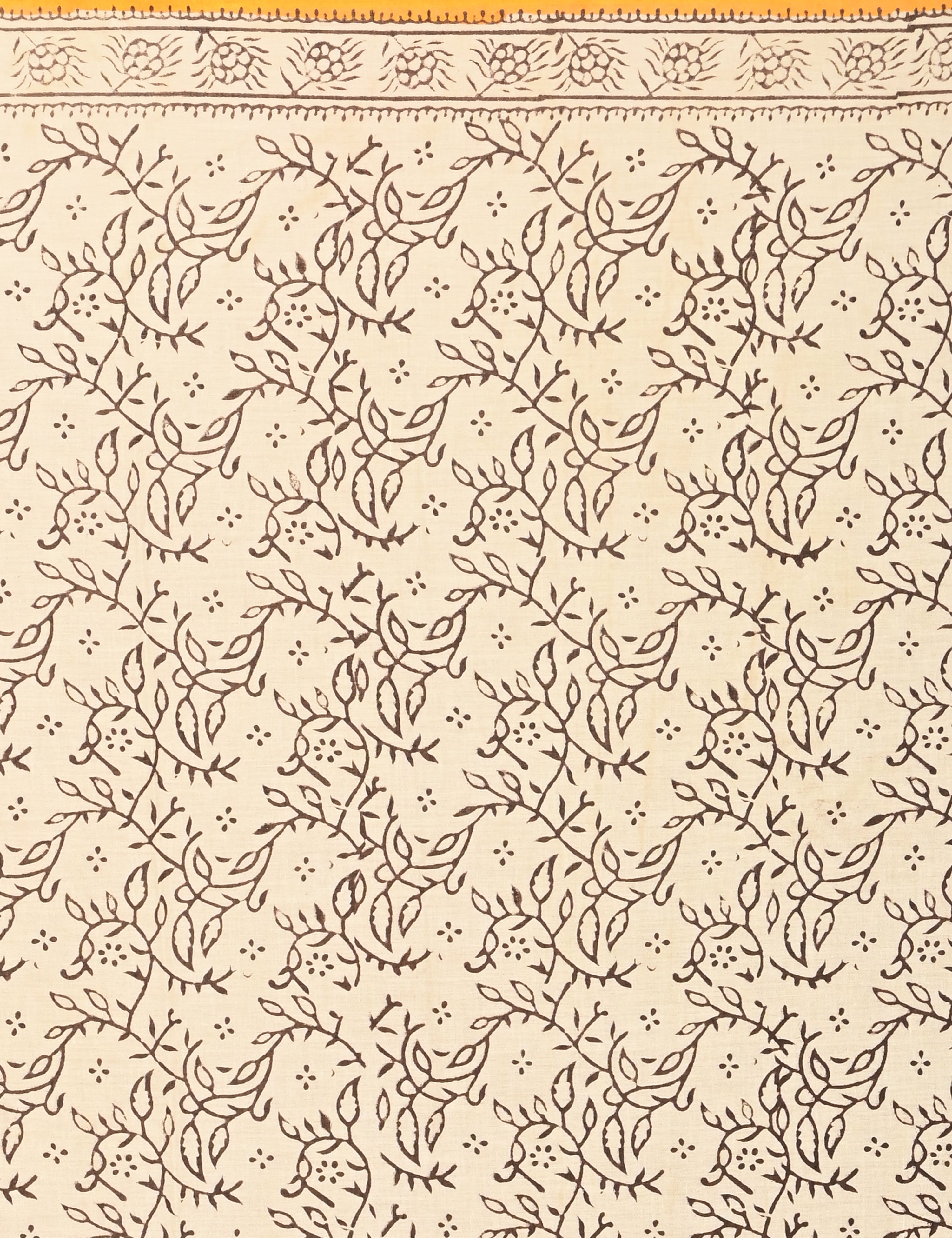 Nisarga Yellow Bagru Saree