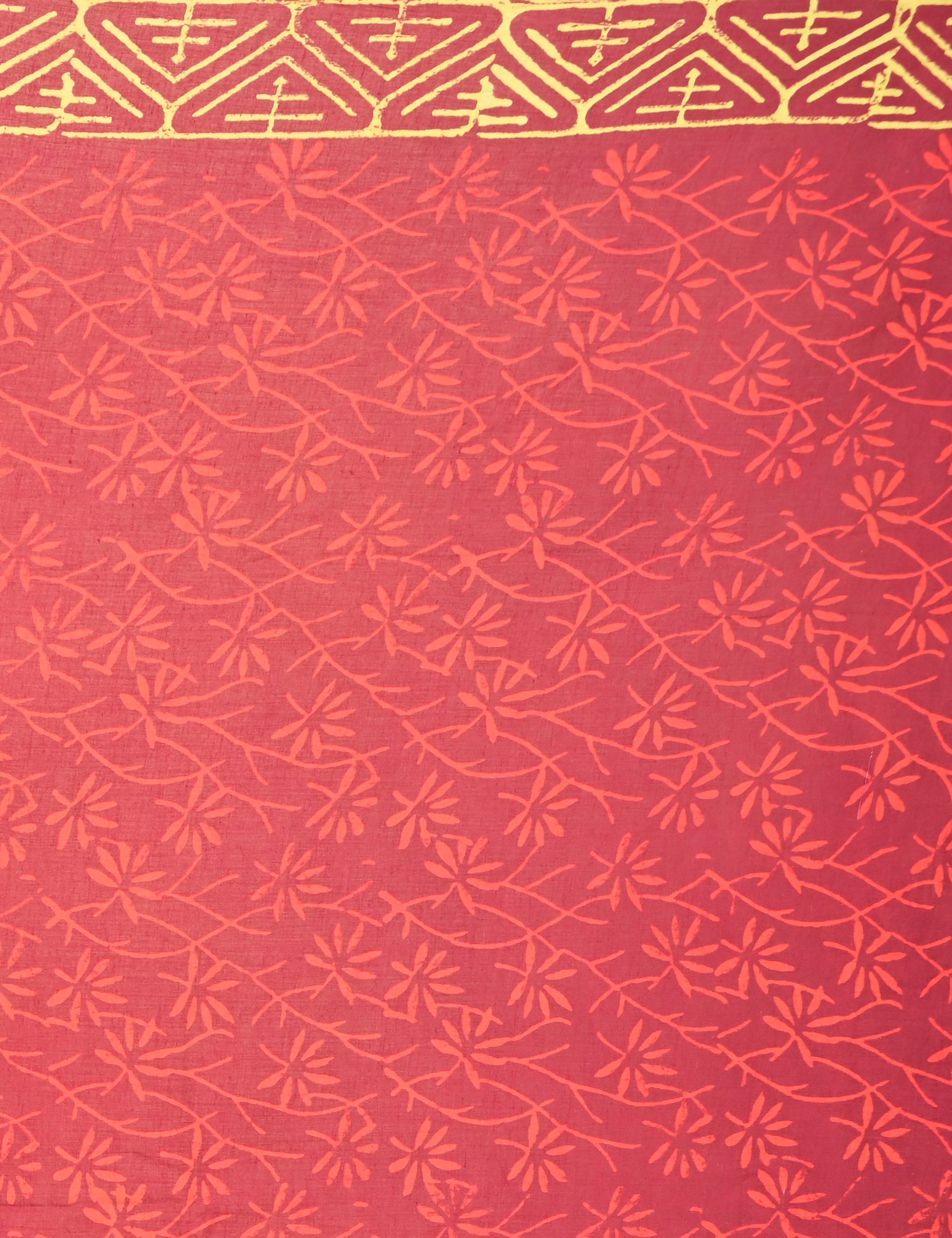 Nisarga Maroon Bagru Saree