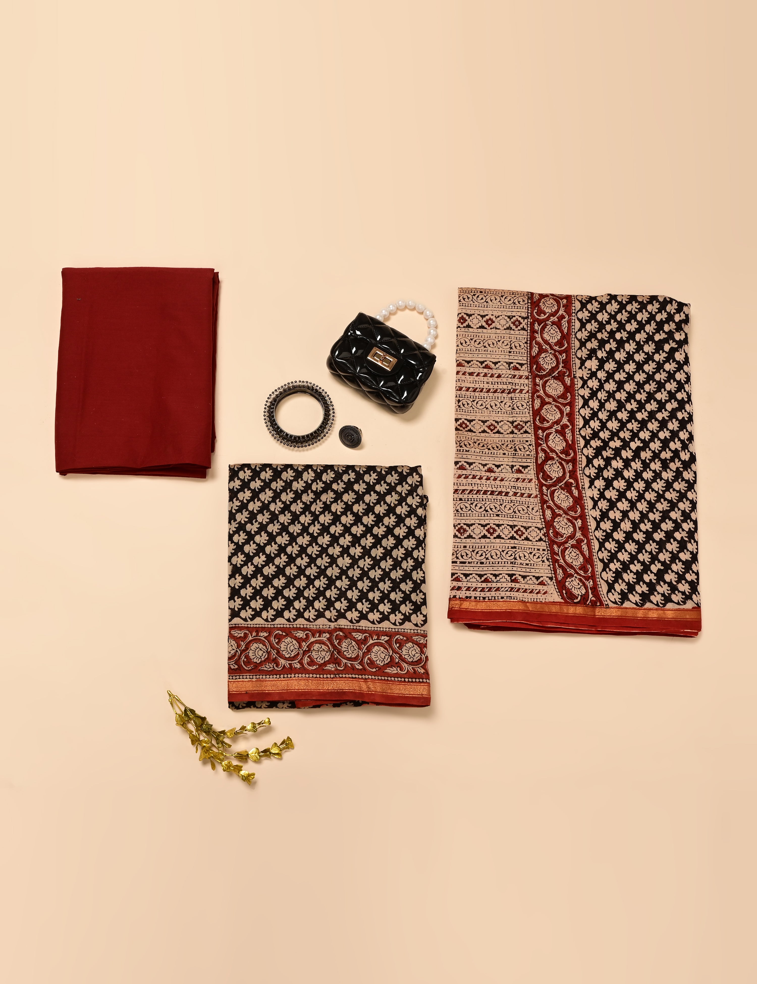 Shama Multicolored Bagru Dress Material