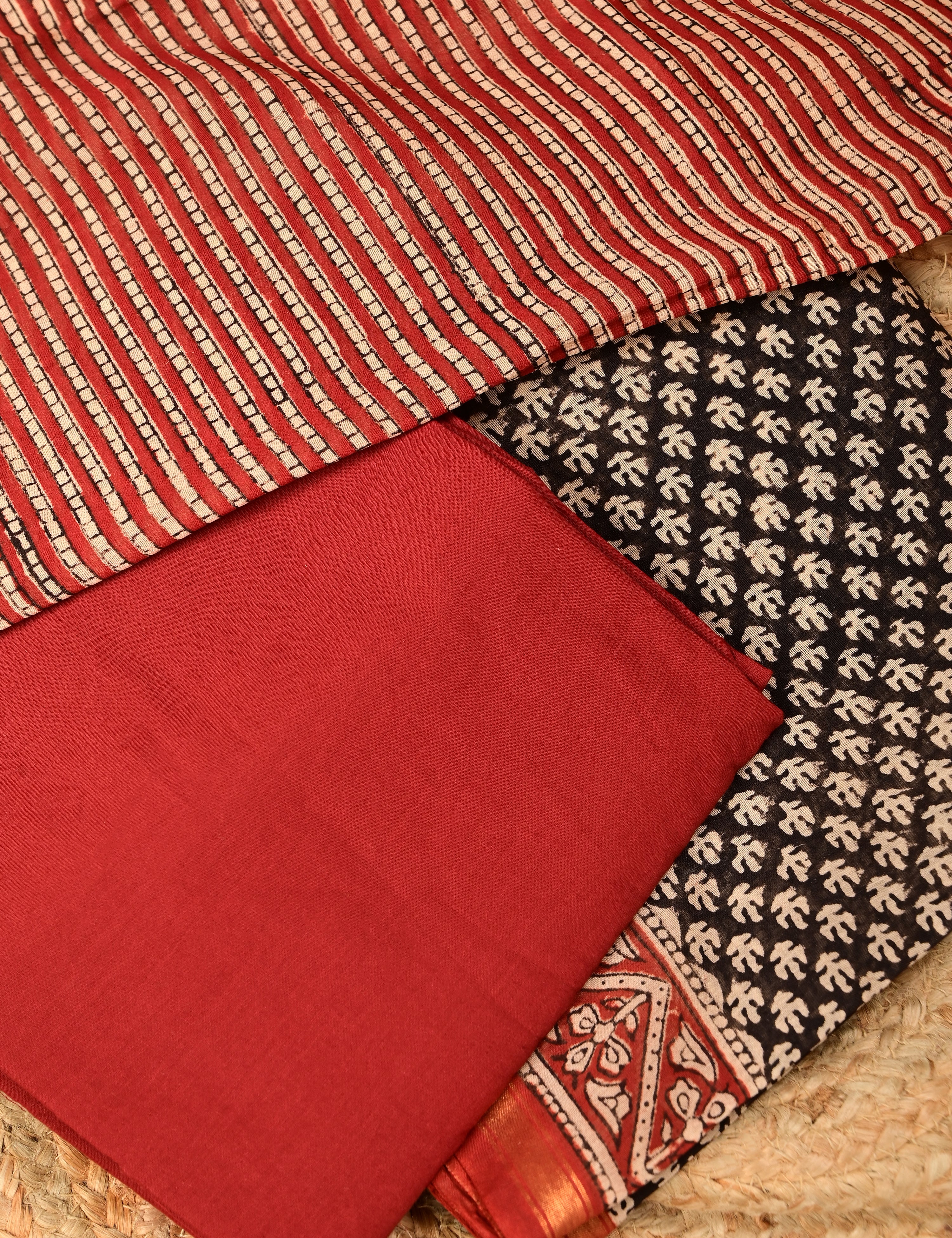 Shama Multicolored Bagru Dress Material