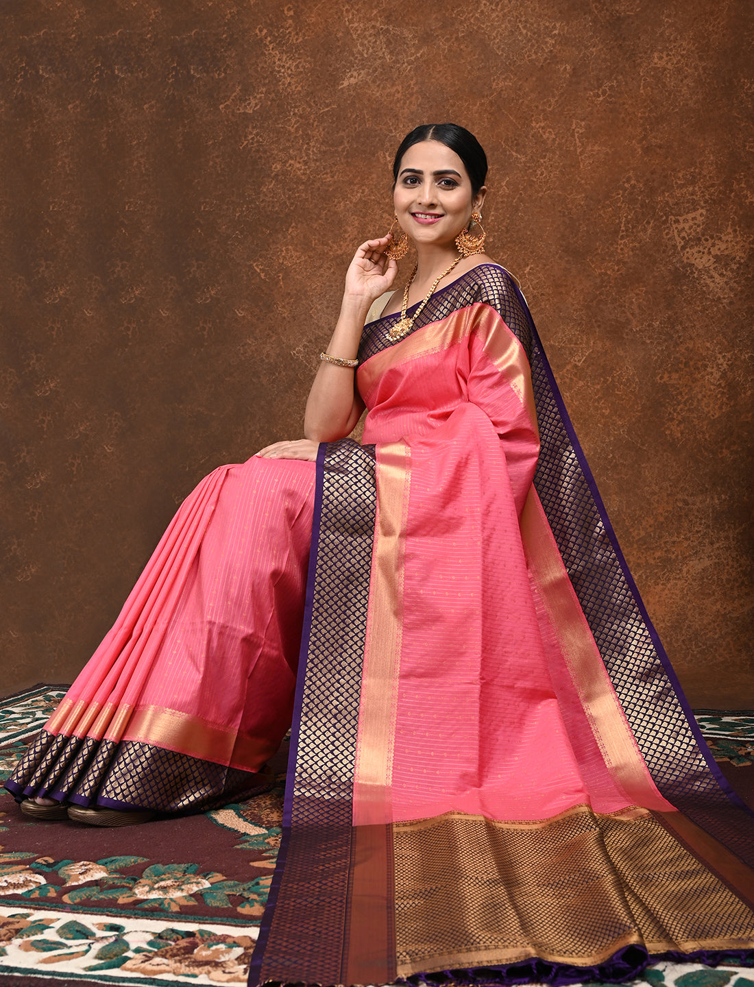 Sampada Pink Kanjeevaram Saree