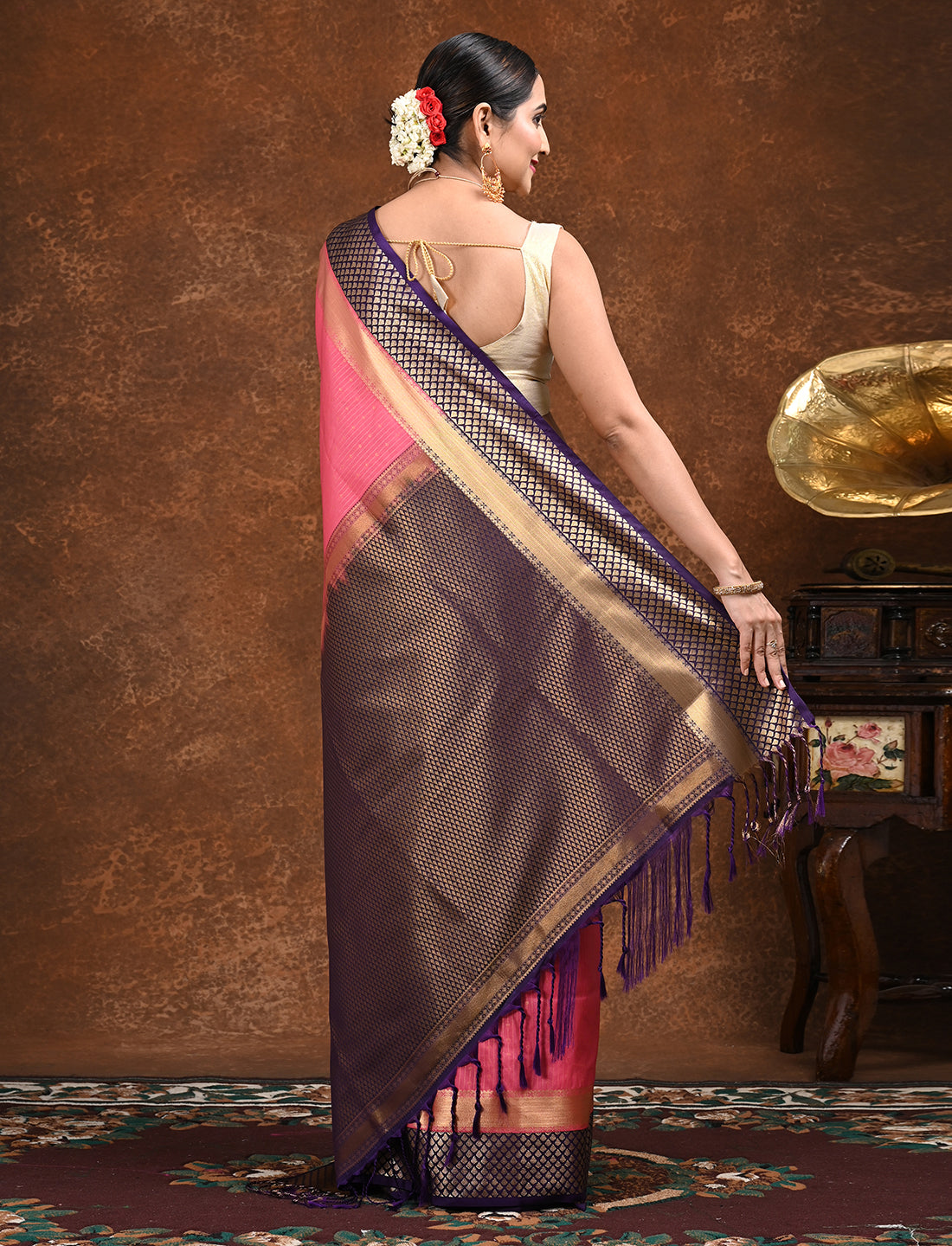 Sampada Pink Kanjeevaram Saree